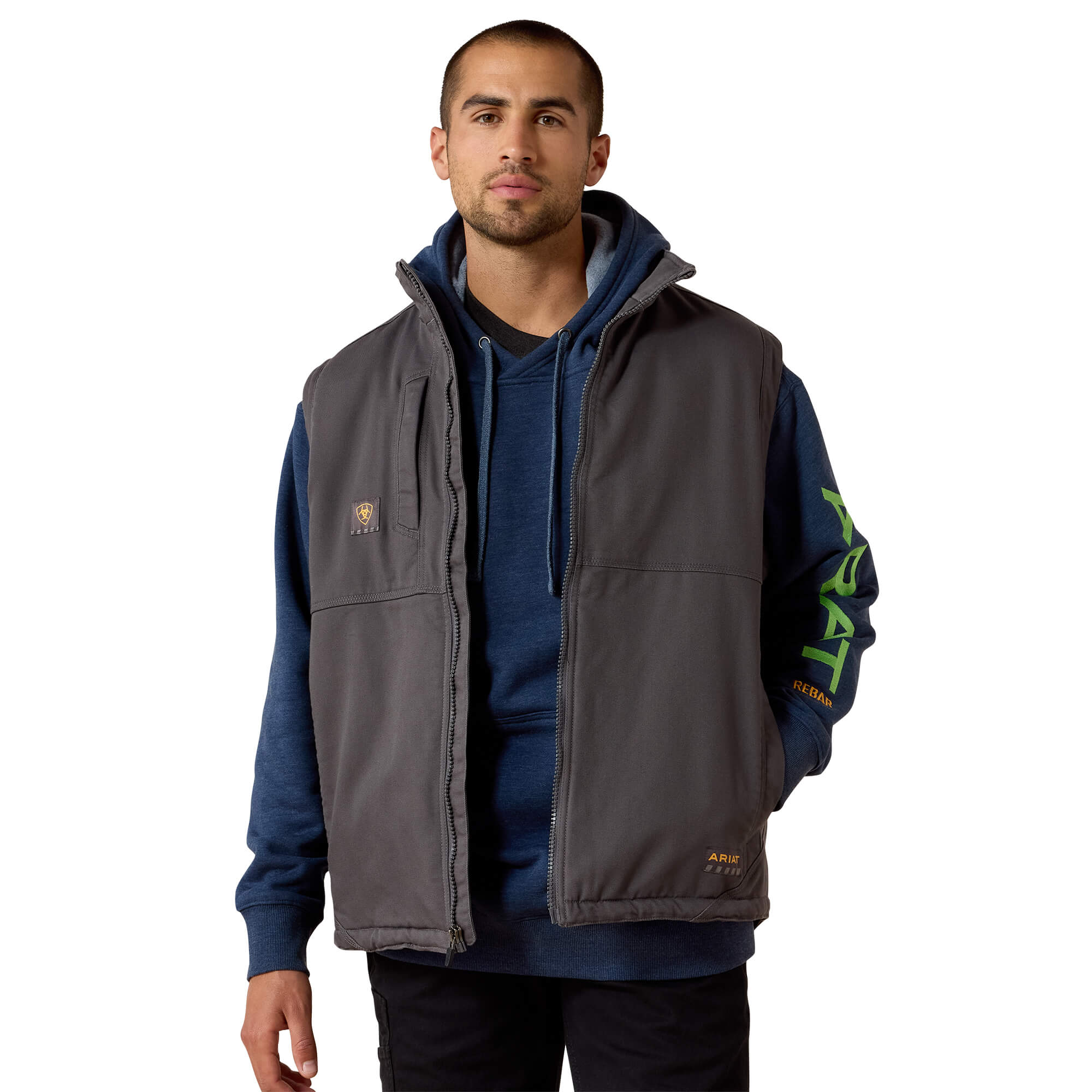 Ariat Rebar Grey DuraCanvas Sherpa Vest