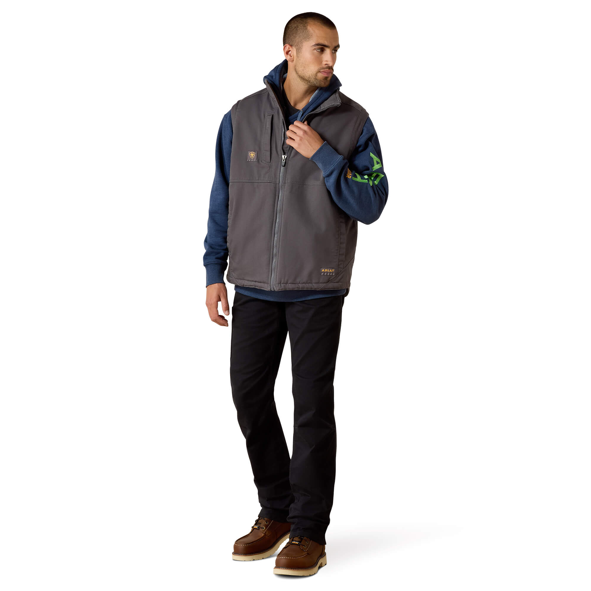 Ariat Rebar Grey DuraCanvas Sherpa Vest