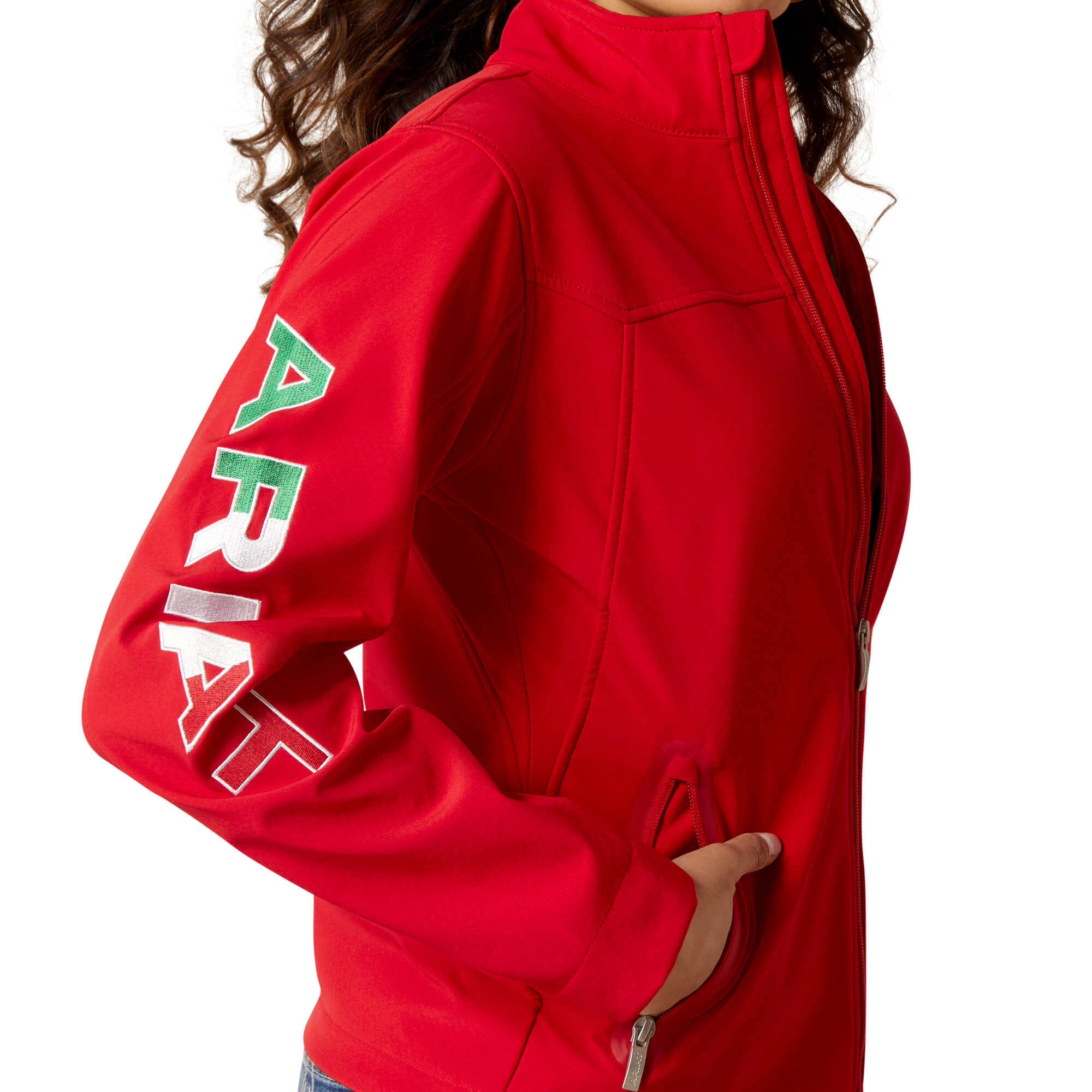 Ariat Women's Red Classic Team Softshell MEXICO Jacket