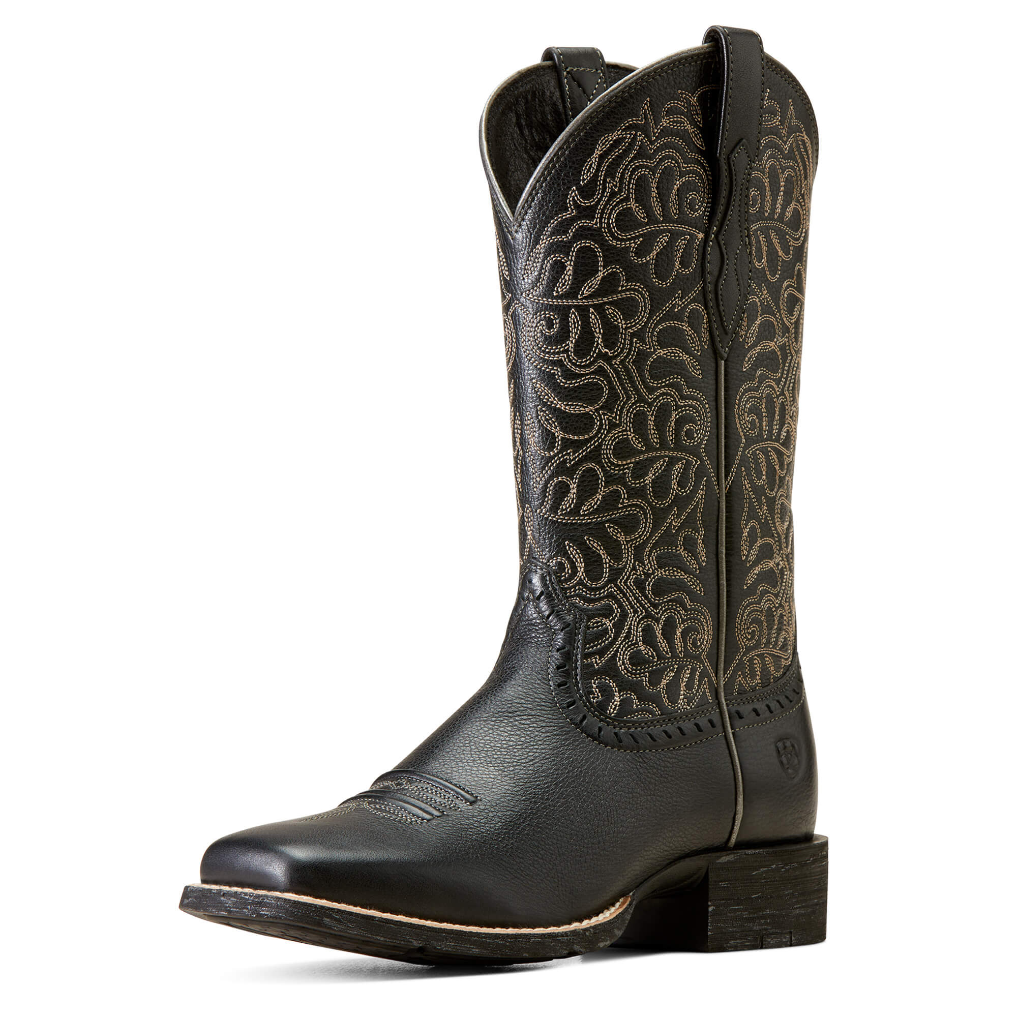 Ariat Women's Black Deertan Round Up Remuda Western Boot