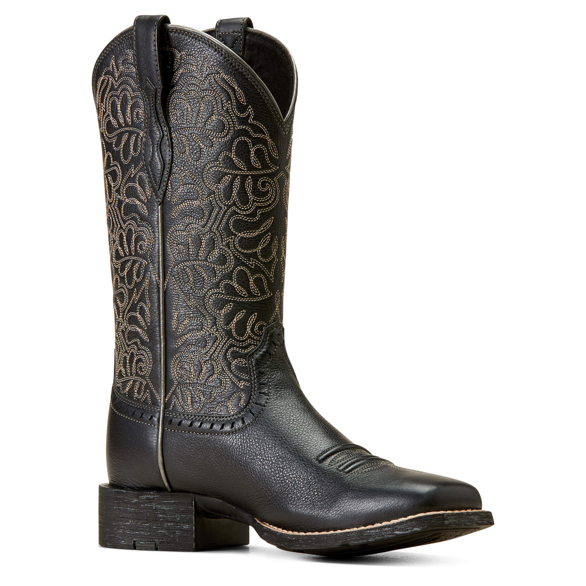 Ariat Women's Black Deertan Round Up Remuda Western Boot