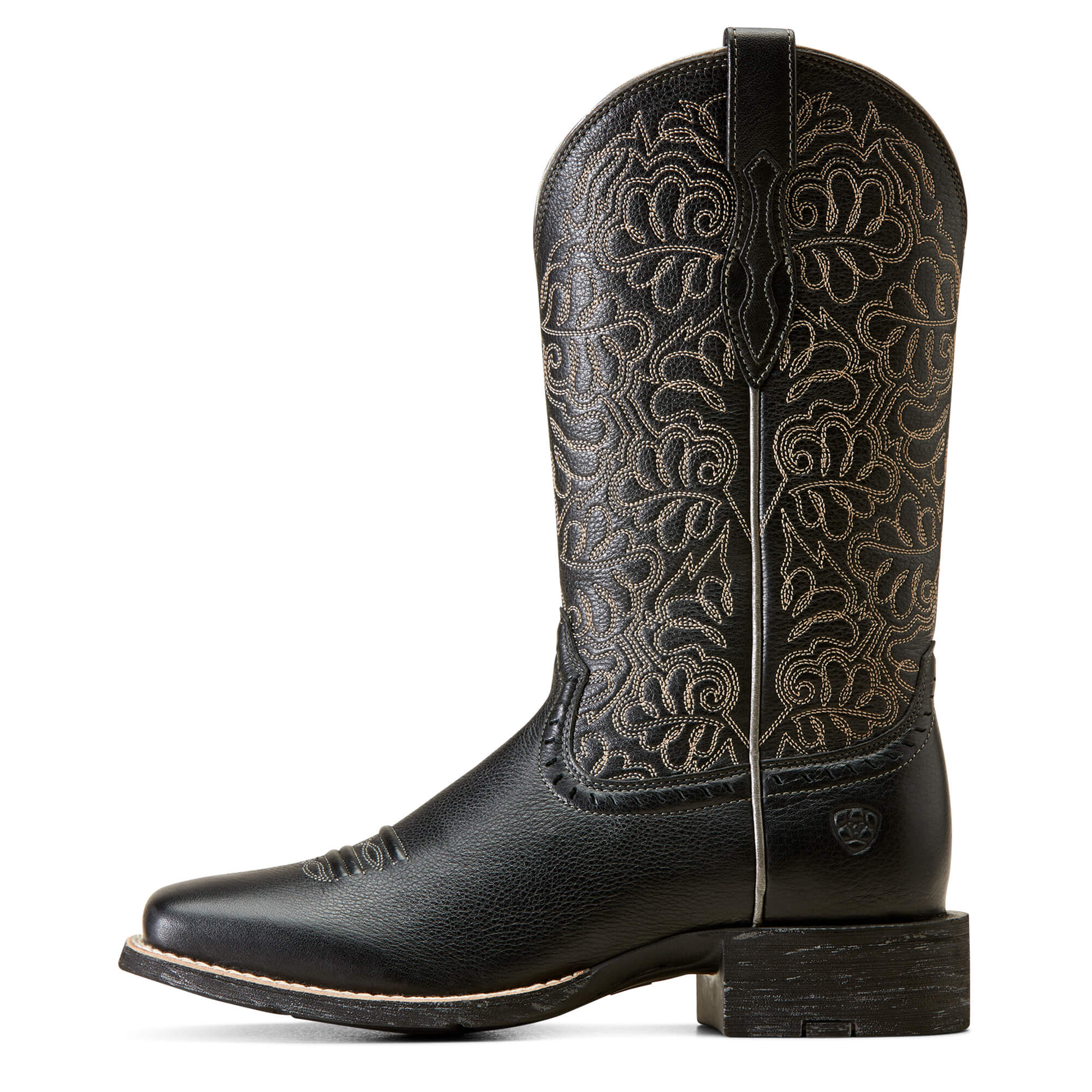 Ariat Women's Black Deertan Round Up Remuda Western Boot