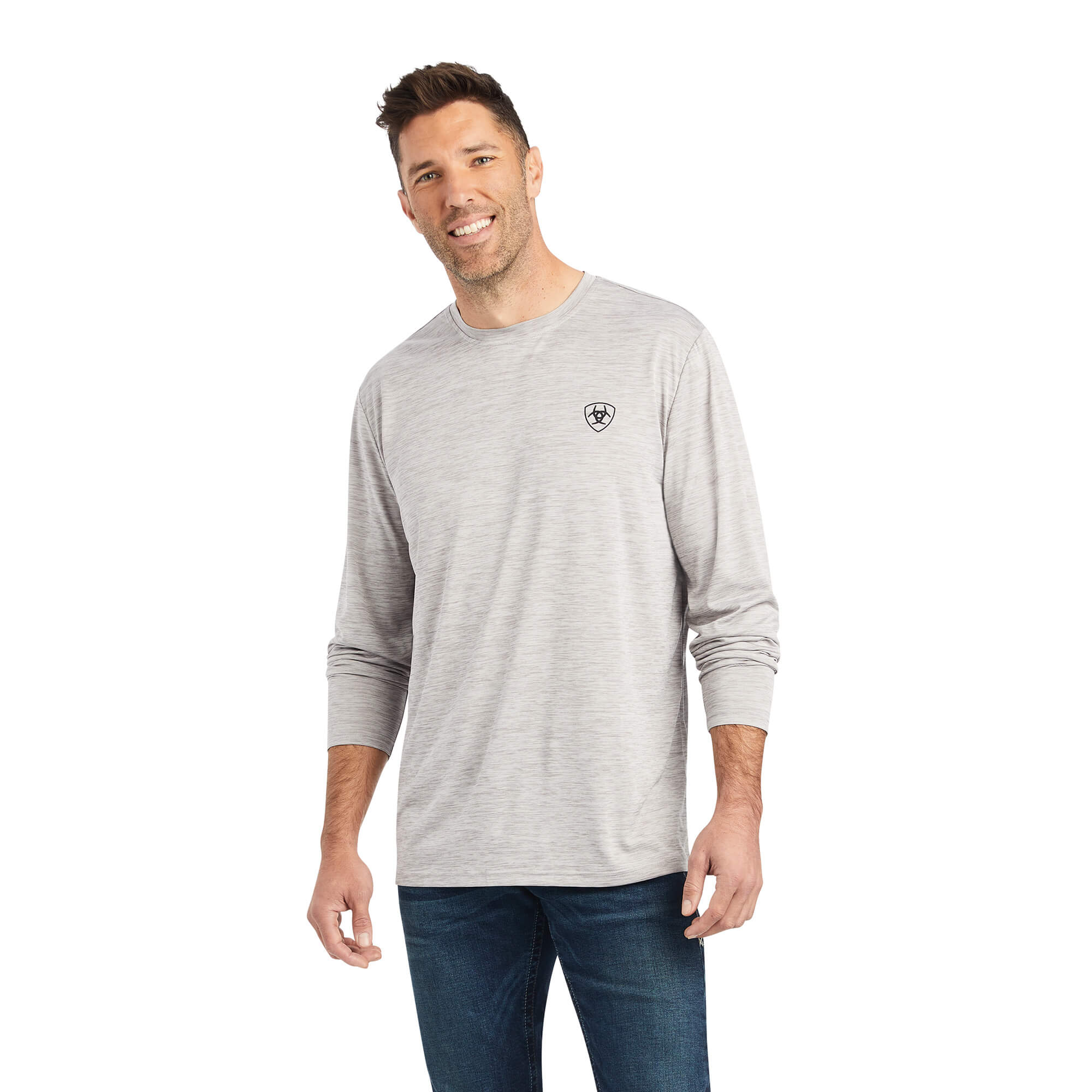 Ariat Light Grey Charger Camo Long Sleeve T-Shirt