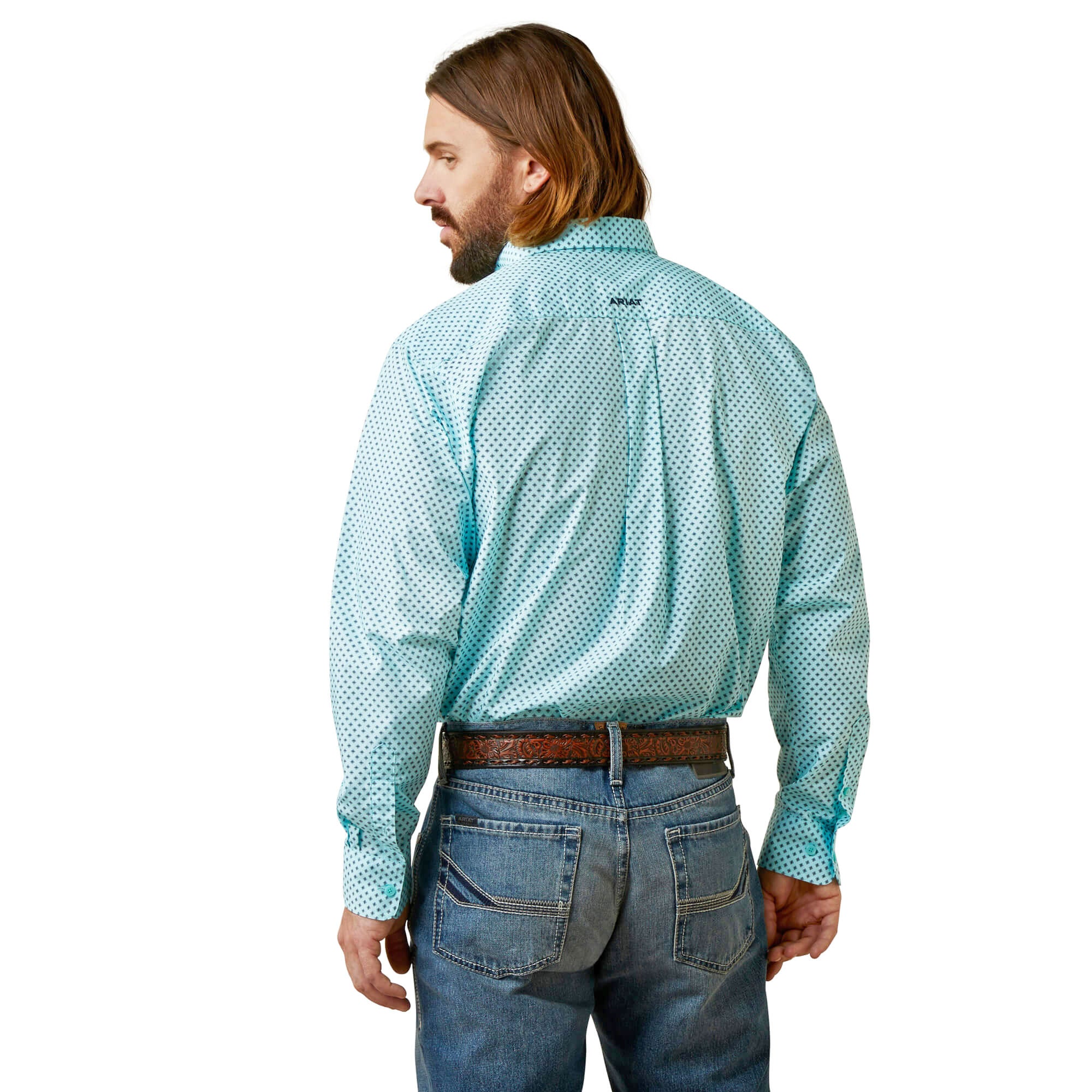 Ariat Turquoise Osburn Classic Fit Long Sleeve Shirt