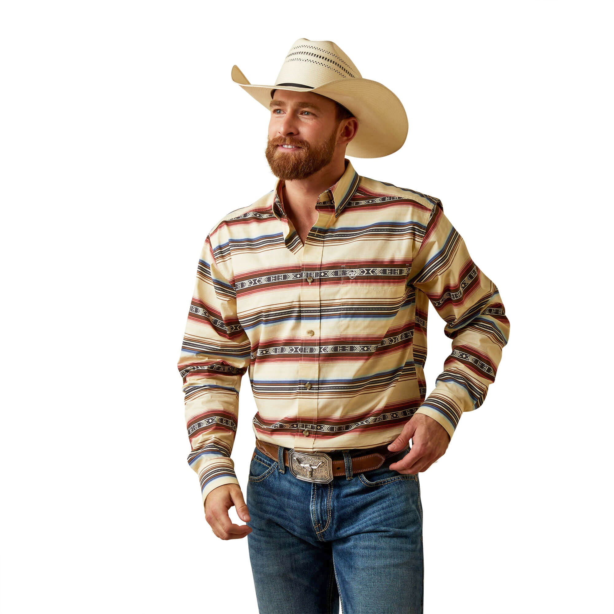 Ariat Sand Pro Team Darren Fitted Long Sleeve Shirt