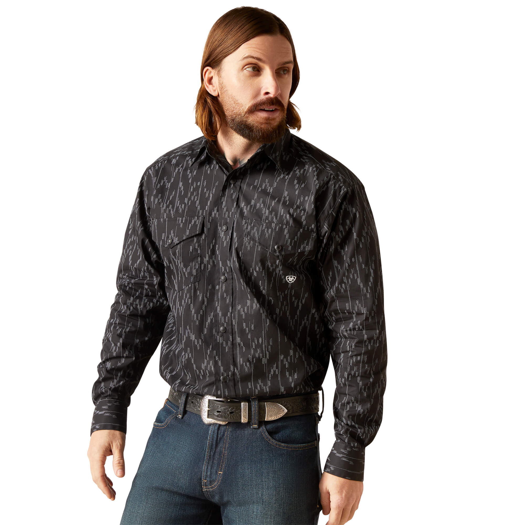 Ariat Black Shea Snap Classic Fit Long Sleeve Shirt