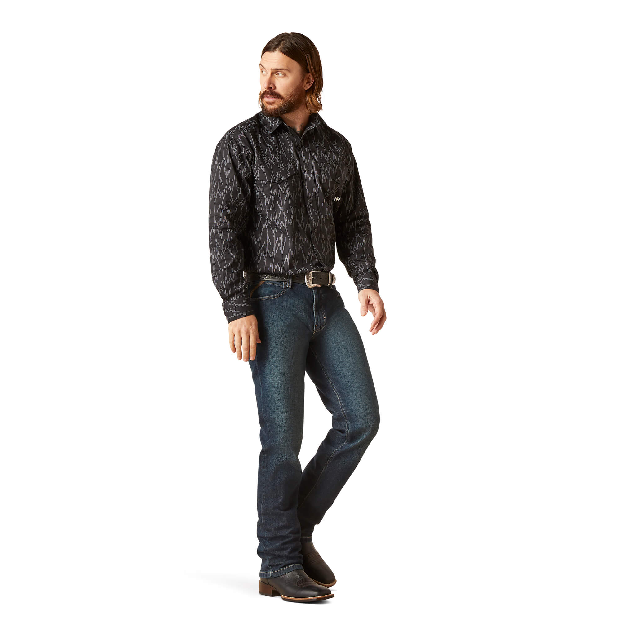 Ariat Black Shea Snap Classic Fit Long Sleeve Shirt