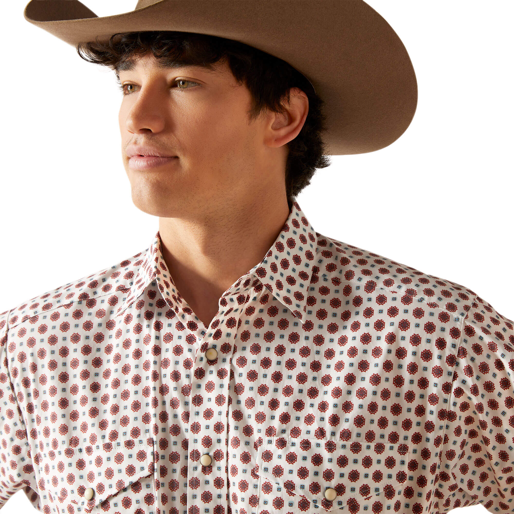 Ariat White Sheldon Snap Classic Fit Long Sleeve Shirt