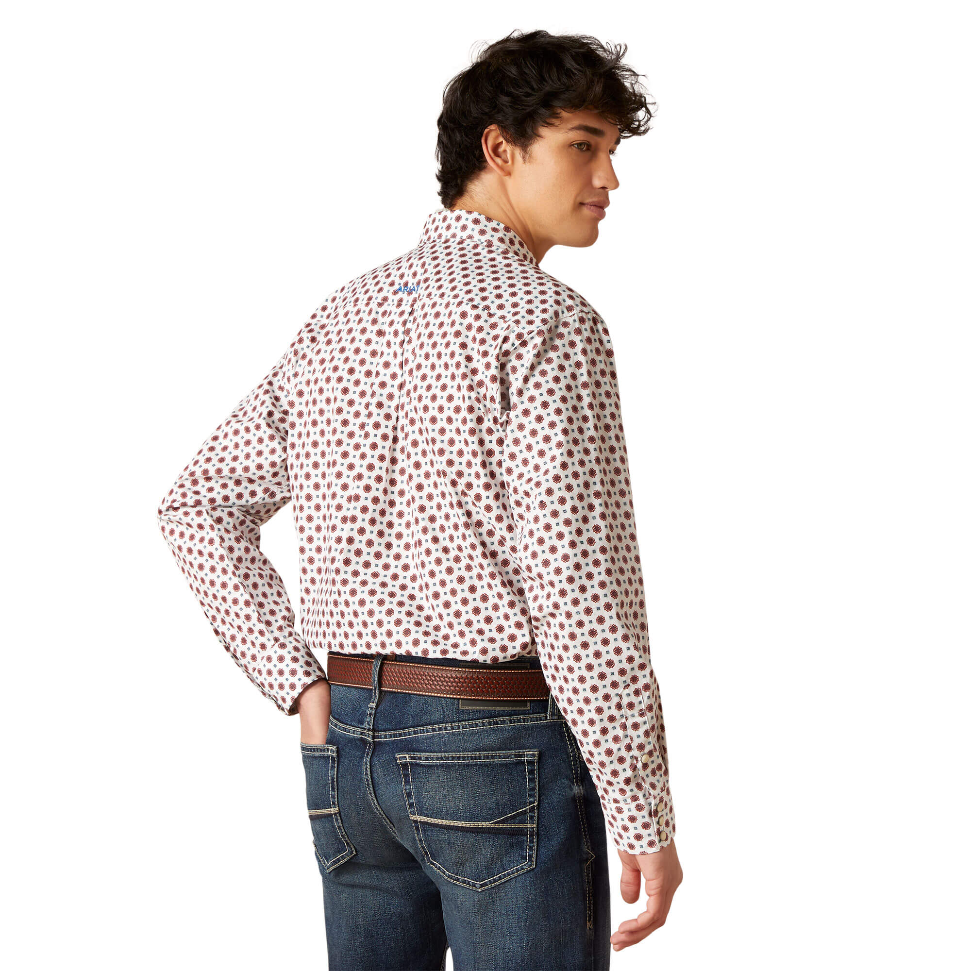 Ariat White Sheldon Snap Classic Fit Long Sleeve Shirt