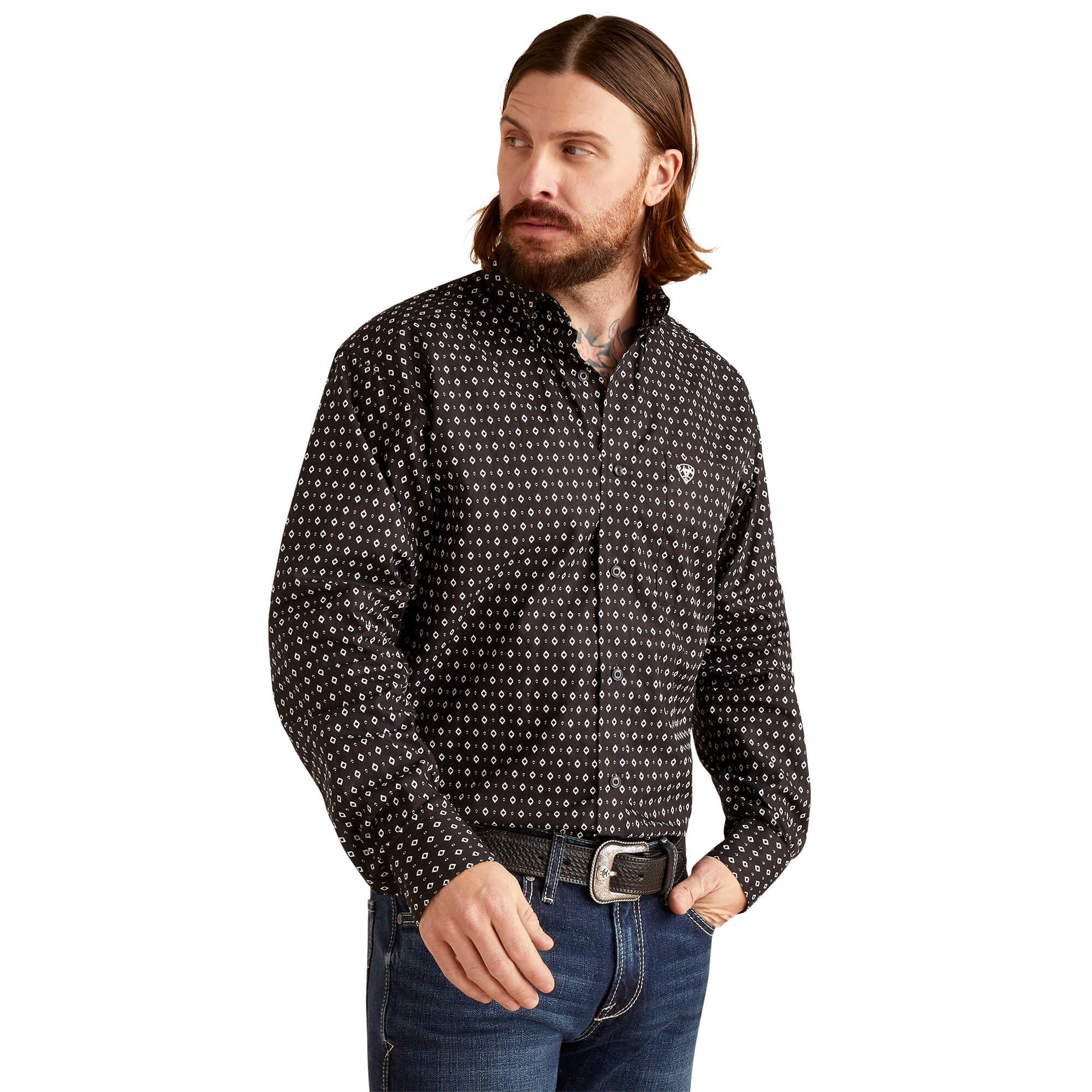 Ariat Black Slade Classic Fit Long Sleeve Shirt