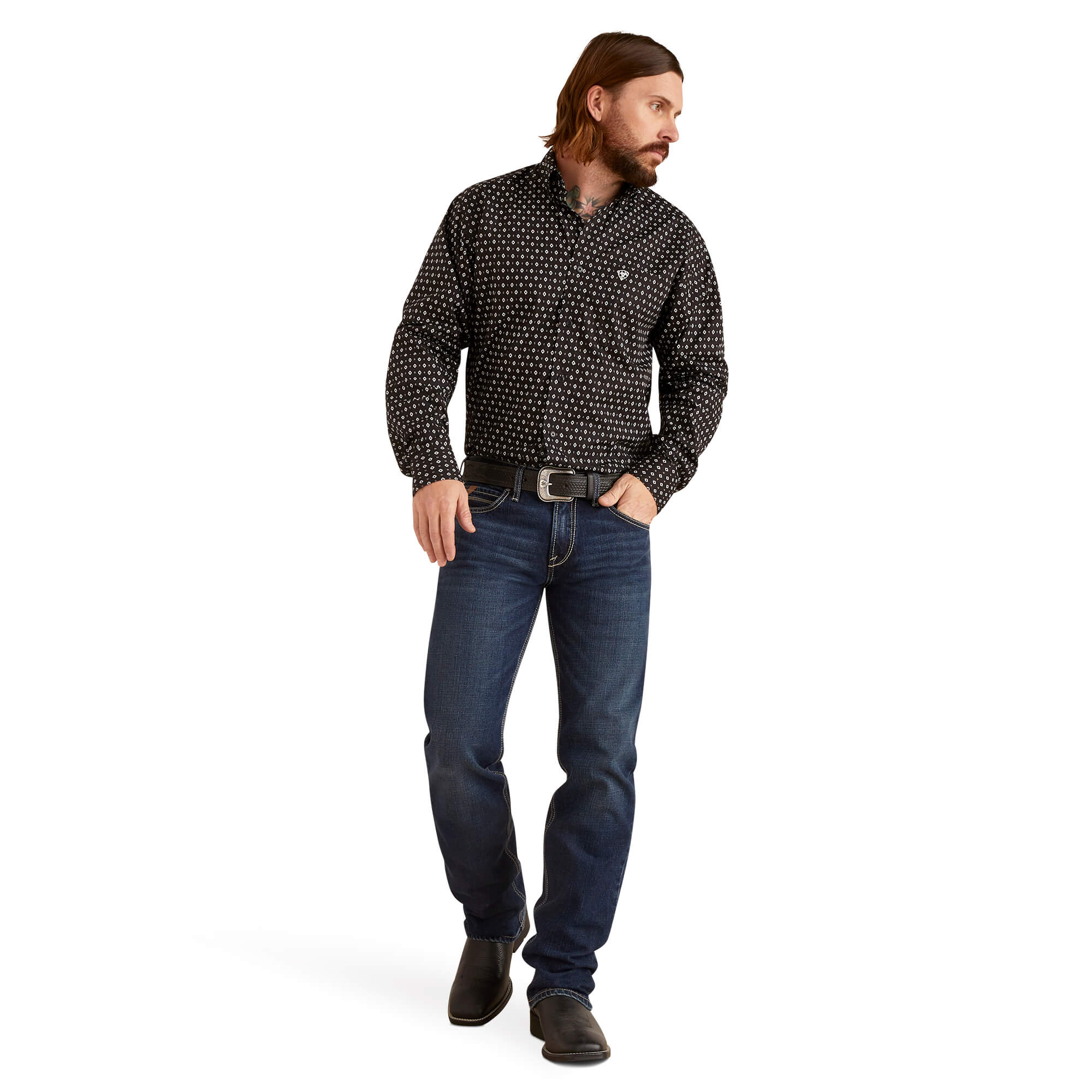 Ariat Black Slade Classic Fit Long Sleeve Shirt