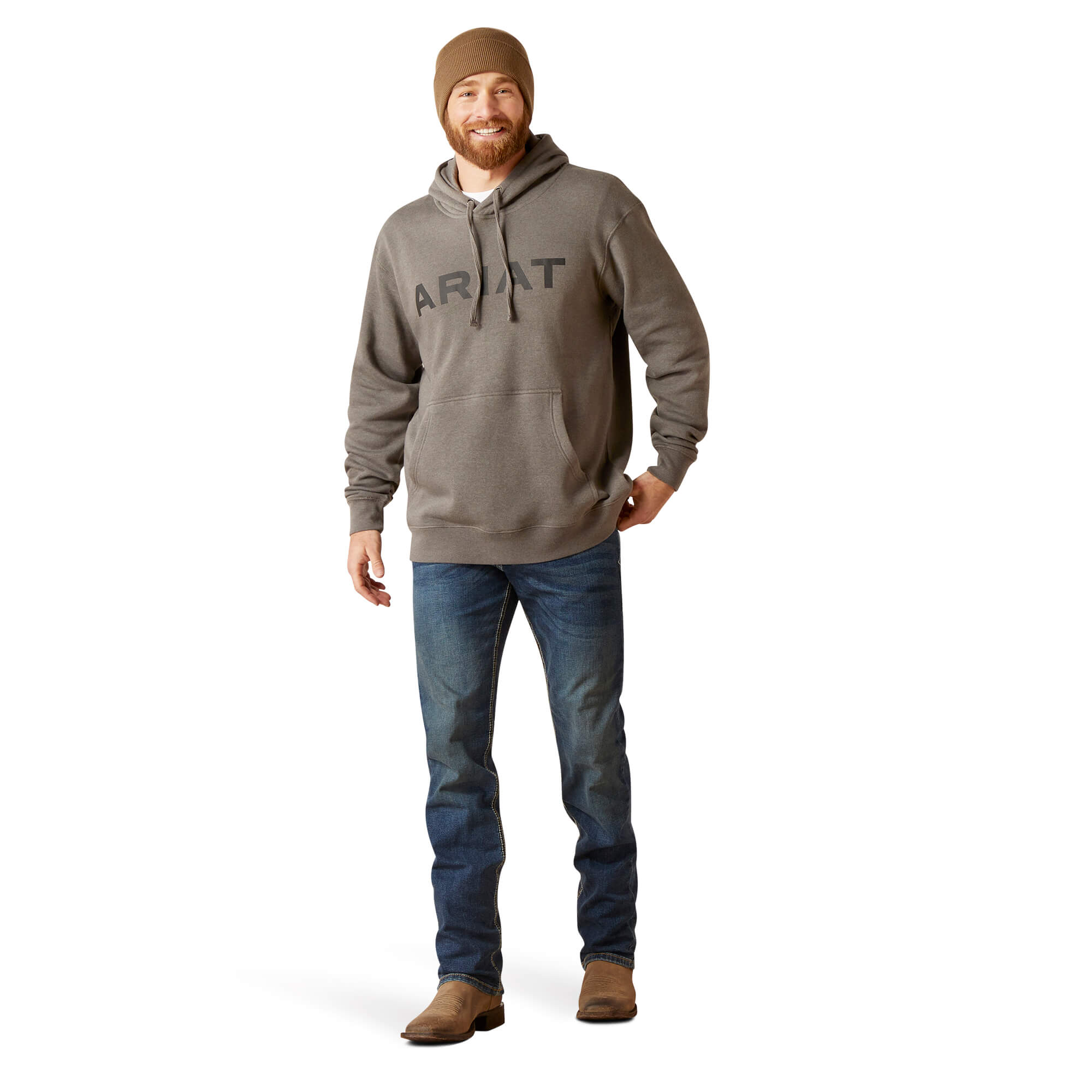 Ariat Grey Heather Logo Hoodie