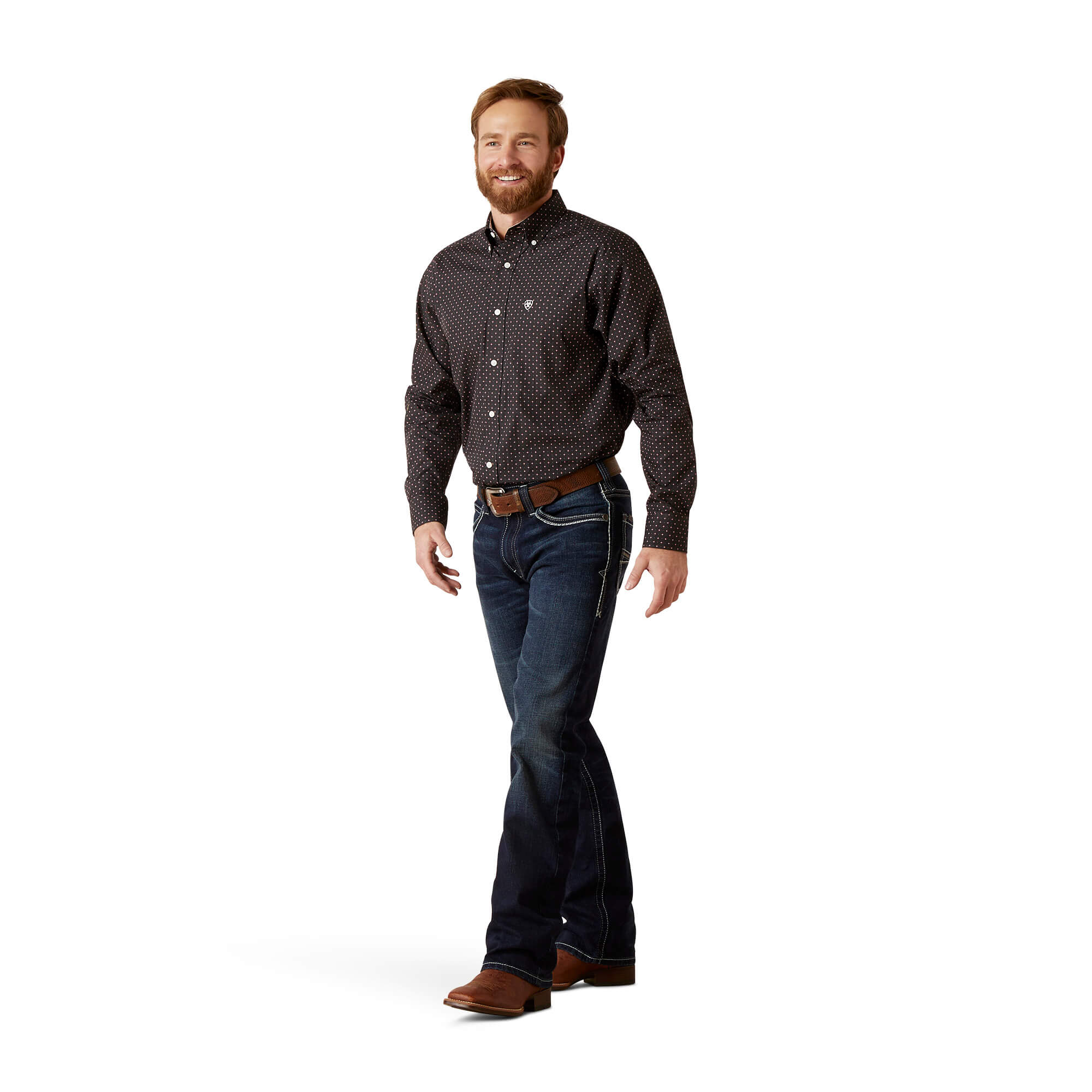 Ariat Wrinkle Free Moonless Night Vance Classic Fit Long Sleeve Shirt