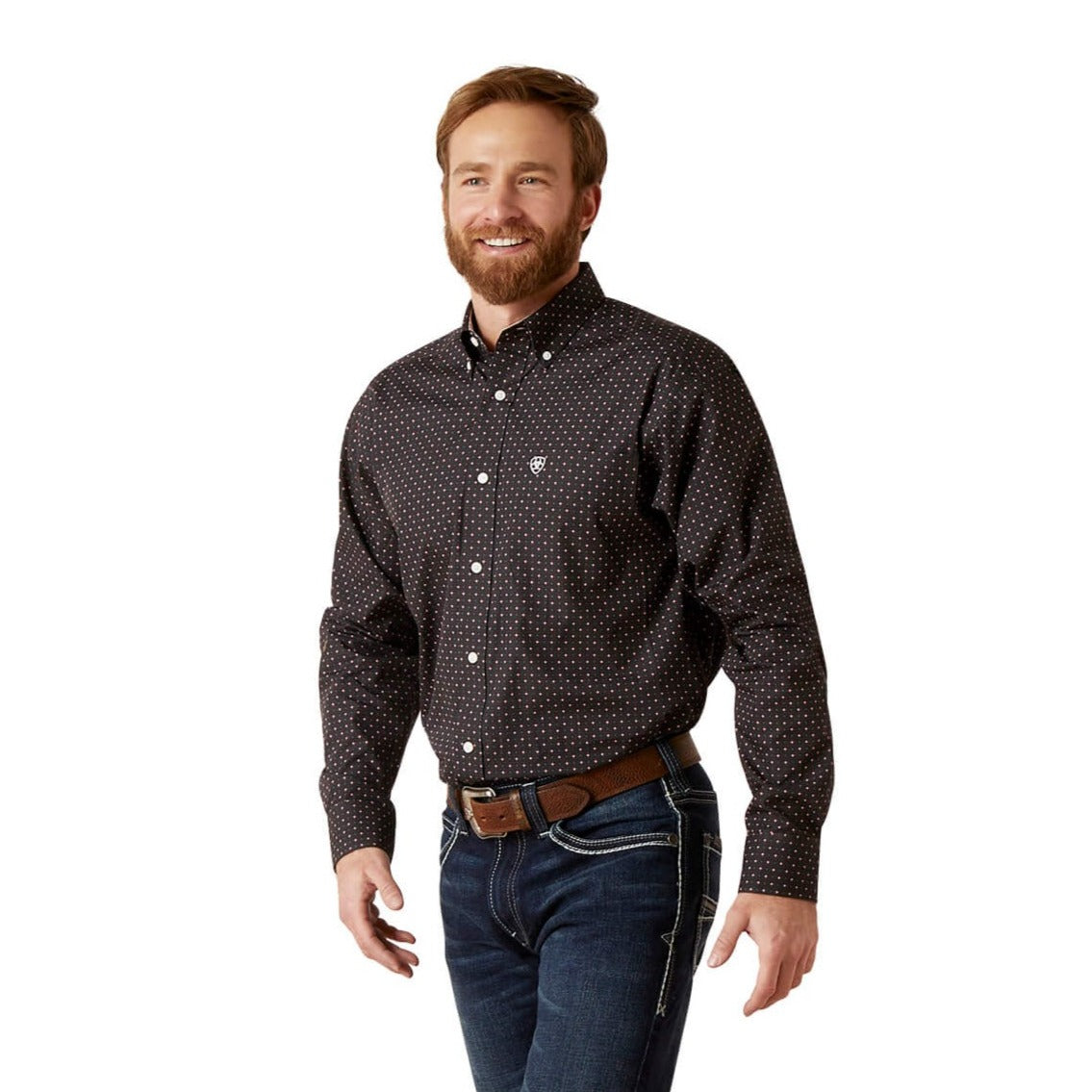 Ariat Wrinkle Free Moonless Night Vance Classic Fit Long Sleeve Shirt