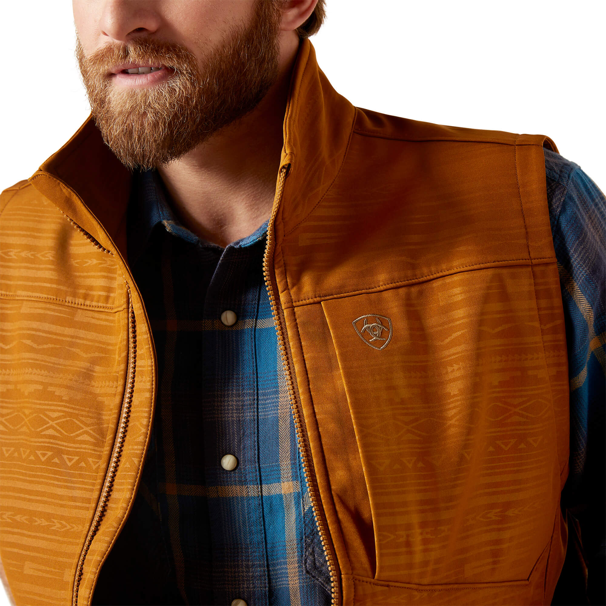 Ariat Chestnut Embossed Logo 2.0 Softshell Vest