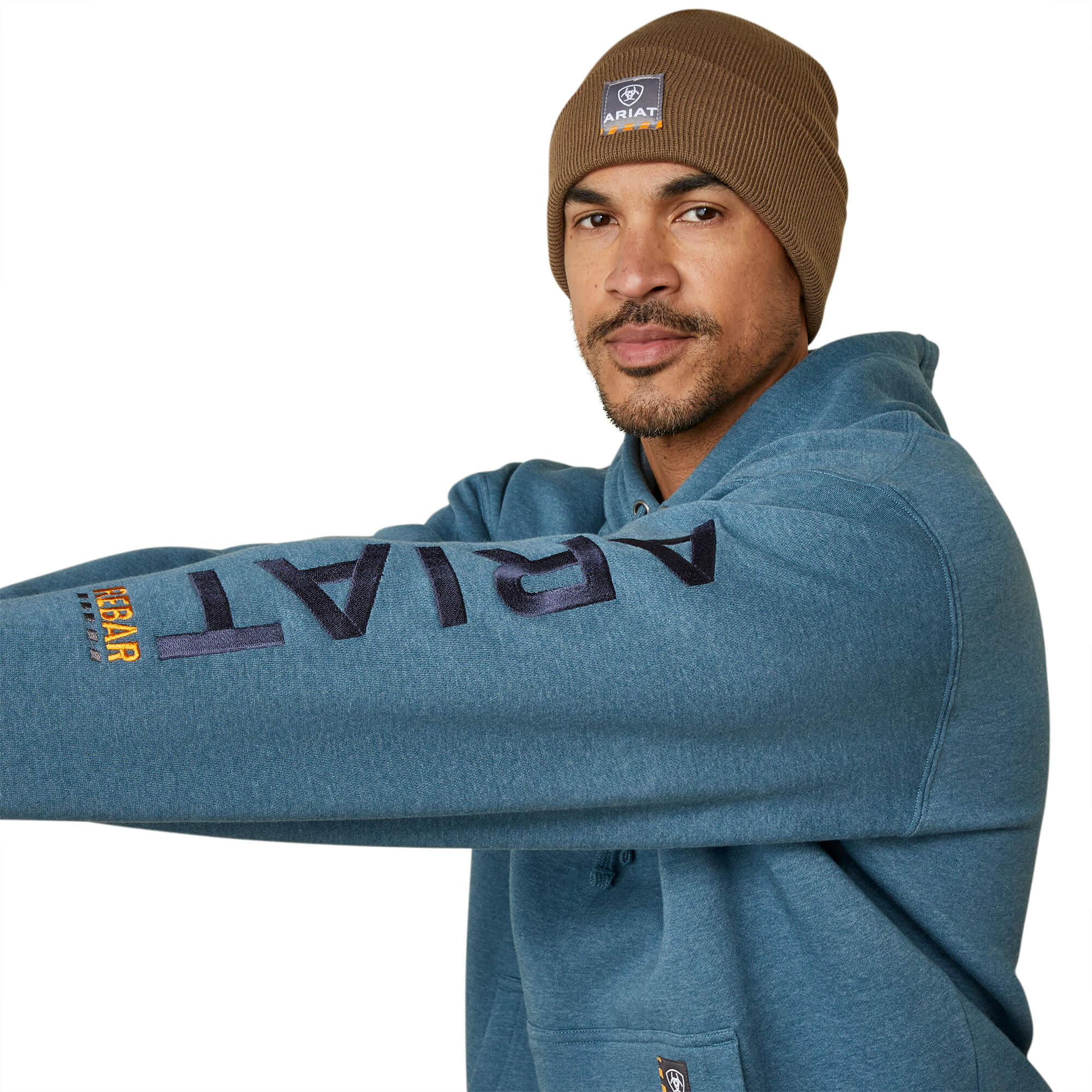 Ariat Indian Teal Heather Rebar Graphic Hoodie