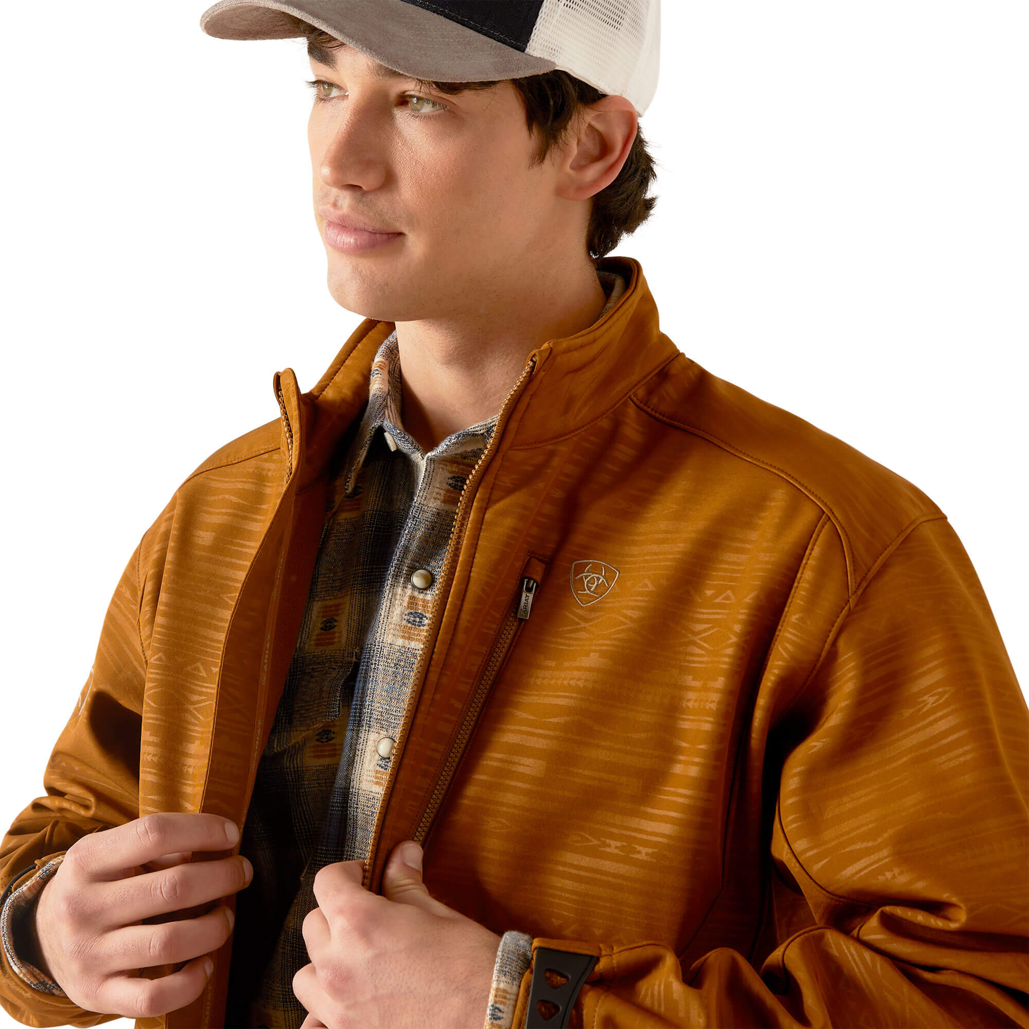 Ariat Chestnut Embossed Logo 2.0 Softshell Jacket