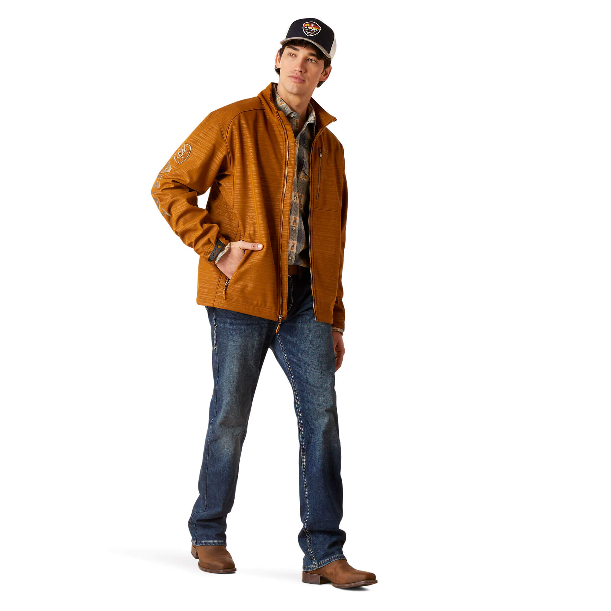 Ariat Chestnut Embossed Logo 2.0 Softshell Jacket