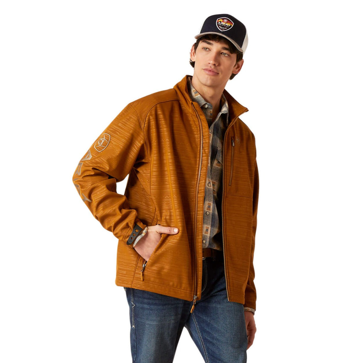 Ariat Chestnut Embossed Logo 2.0 Softshell Jacket