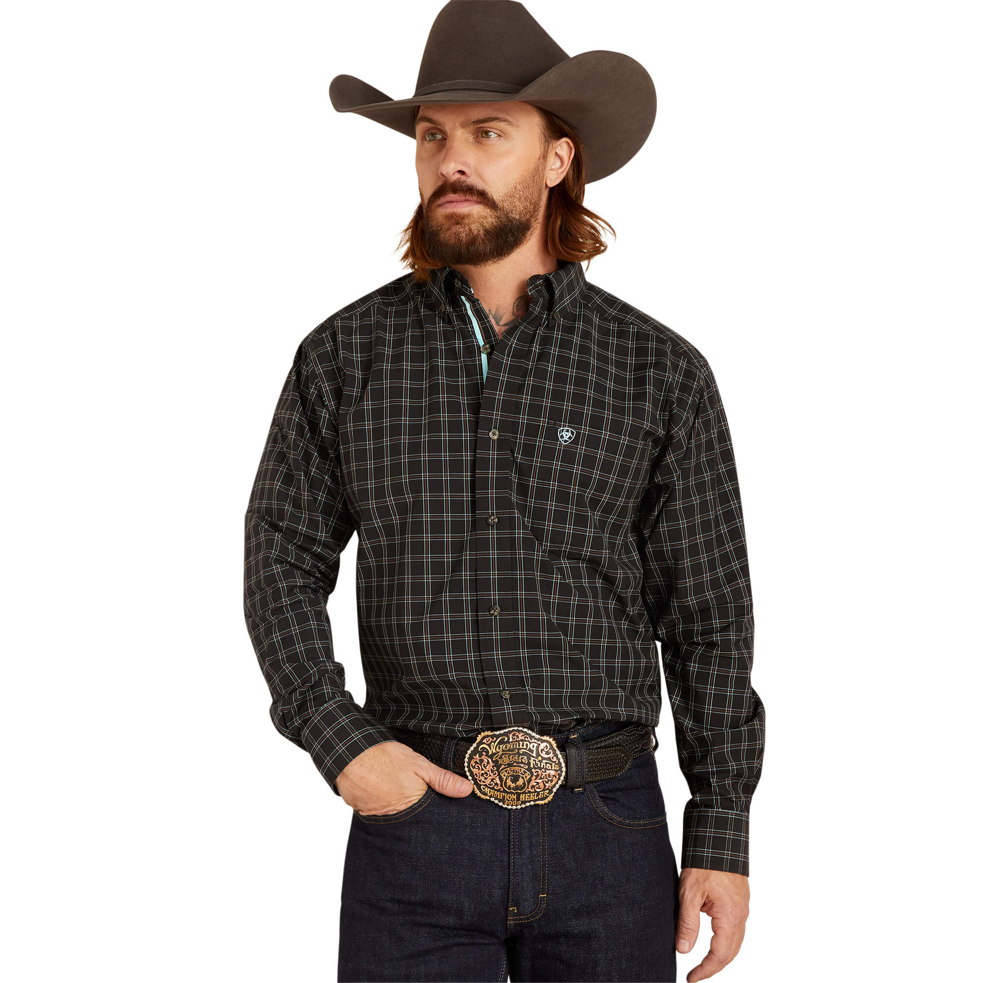 Ariat Black Pro Series Nash Classic Fit Long Sleeve Shirt