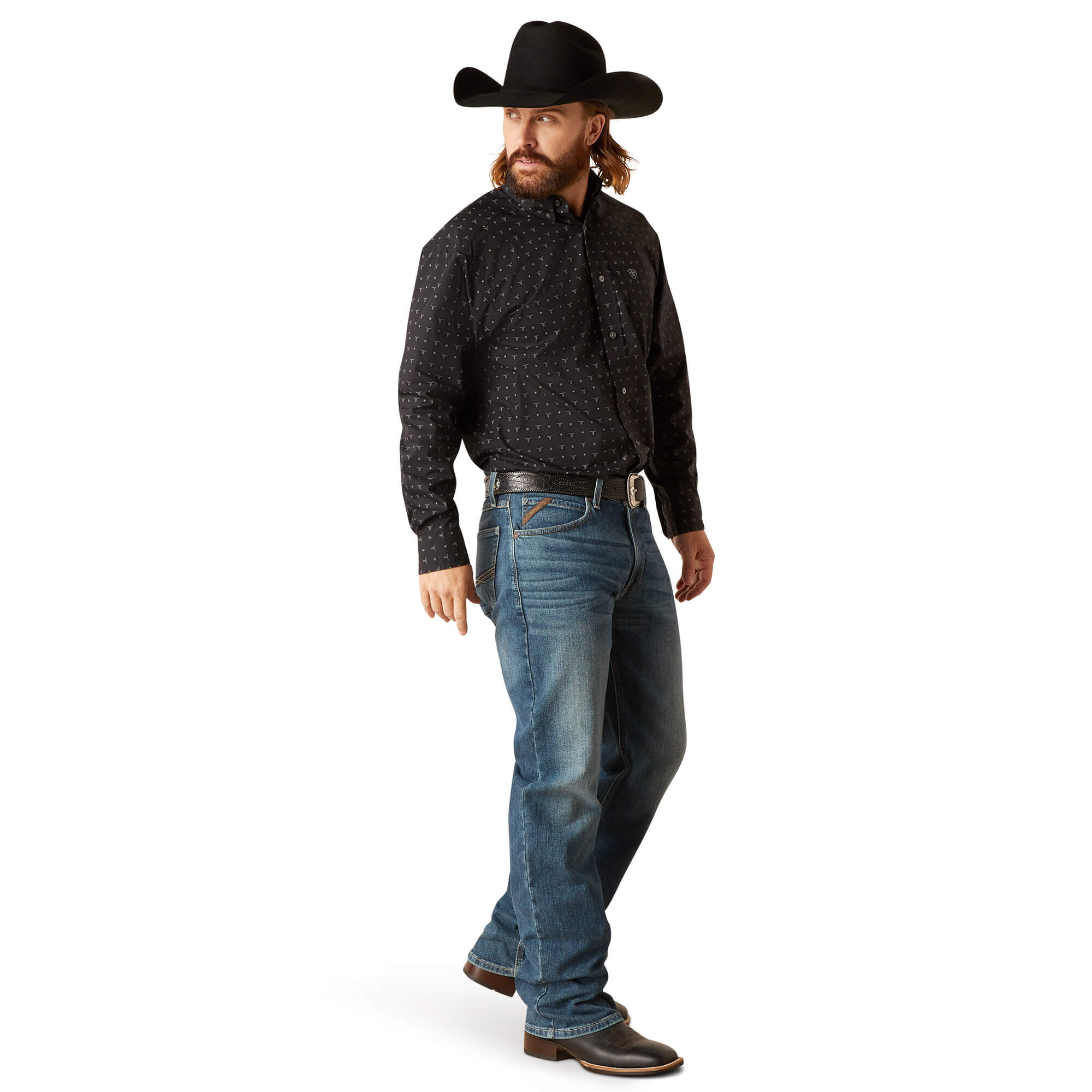 Ariat Black Nixon Classic Fit Long Sleeve Shirt