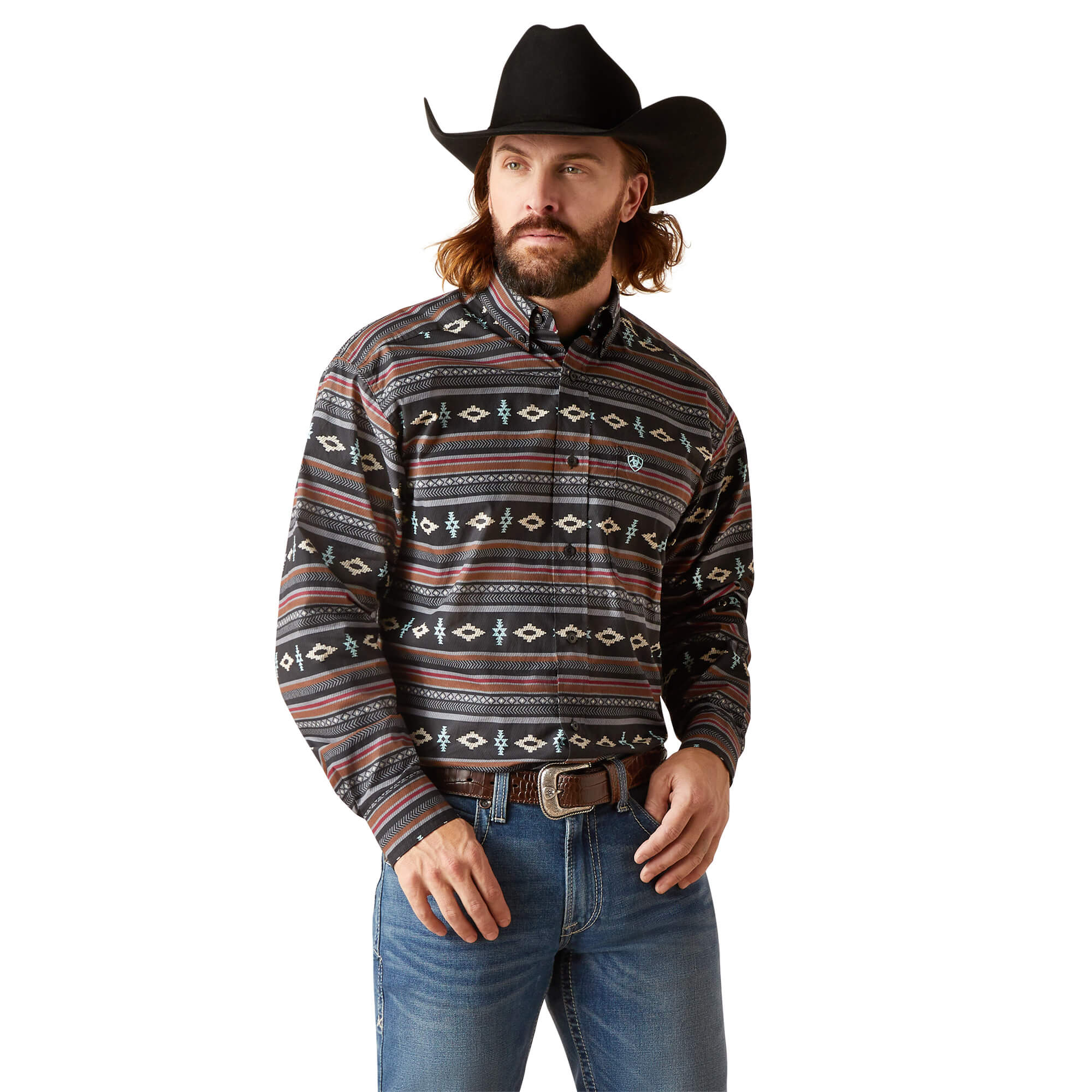 Ariat Black Noland Classic Fit Long Sleeve Shirt