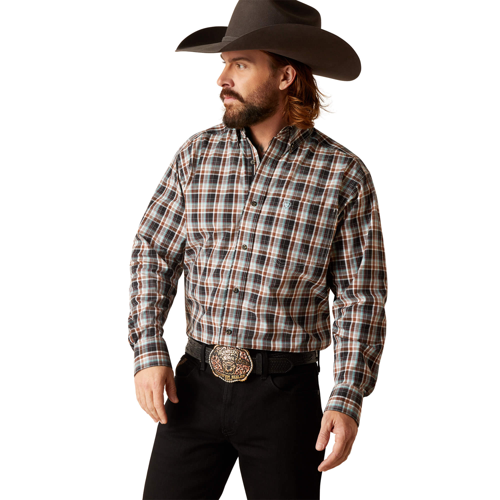 Ariat White Pro Series Nathanael Classic Fit Long Sleeve Shirt