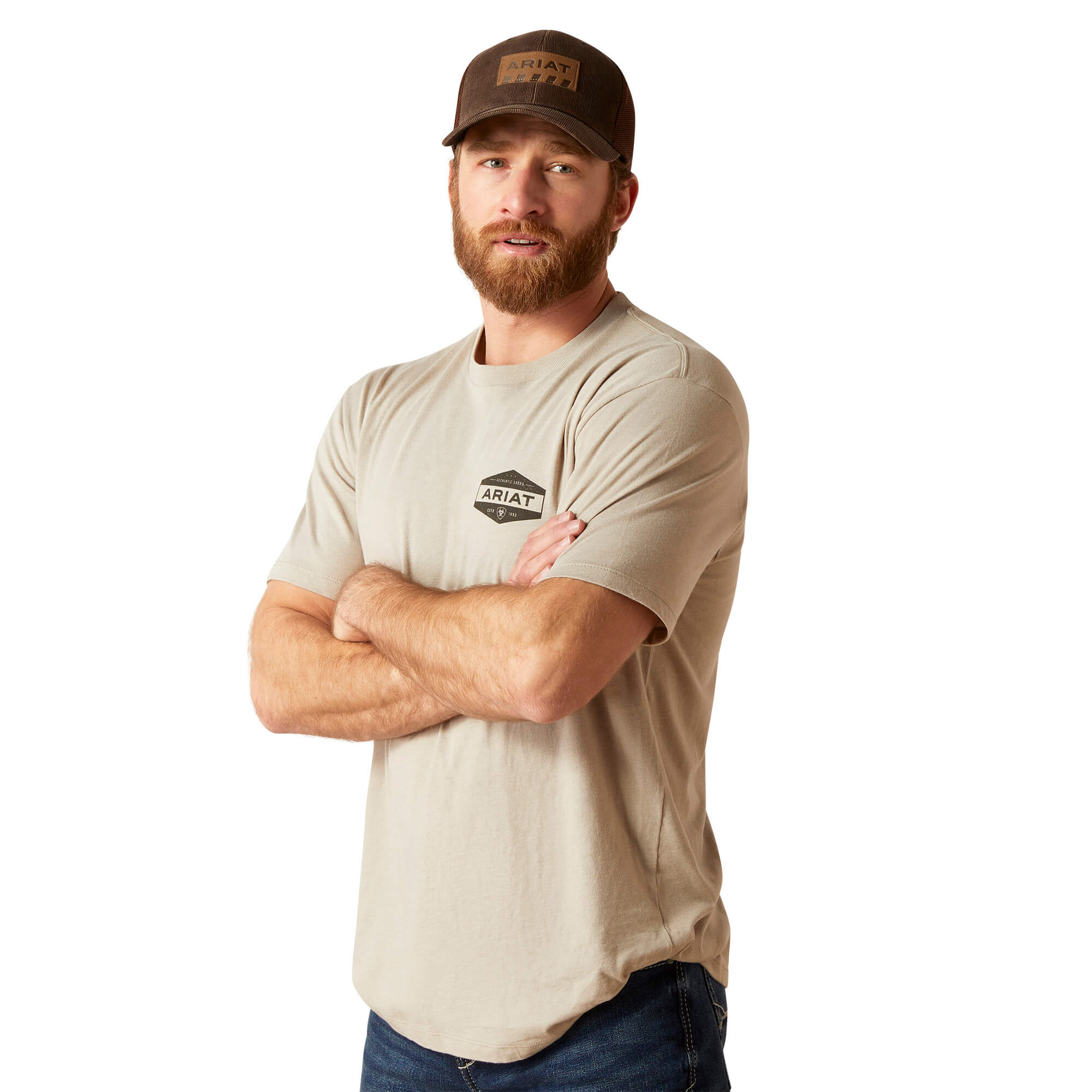 Ariat Khaki Heather Hex T-Shirt