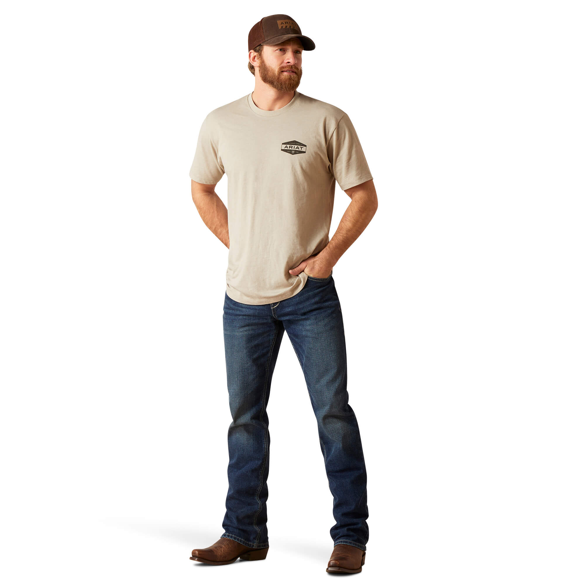 Ariat Khaki Heather Hex T-Shirt