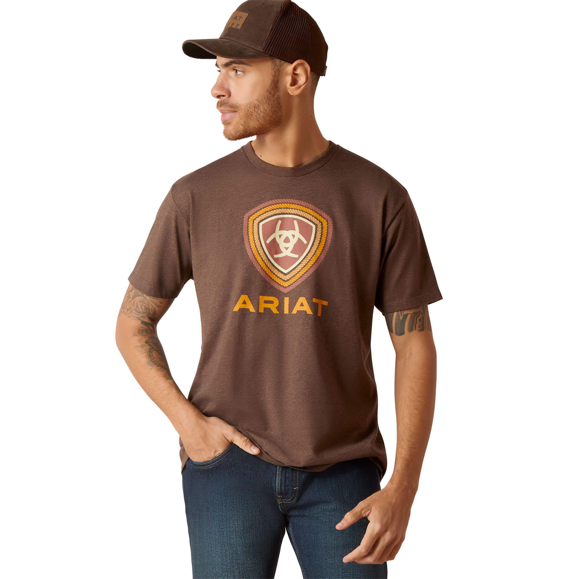 Ariat Brown Heather Rope Lockup T-Shirt