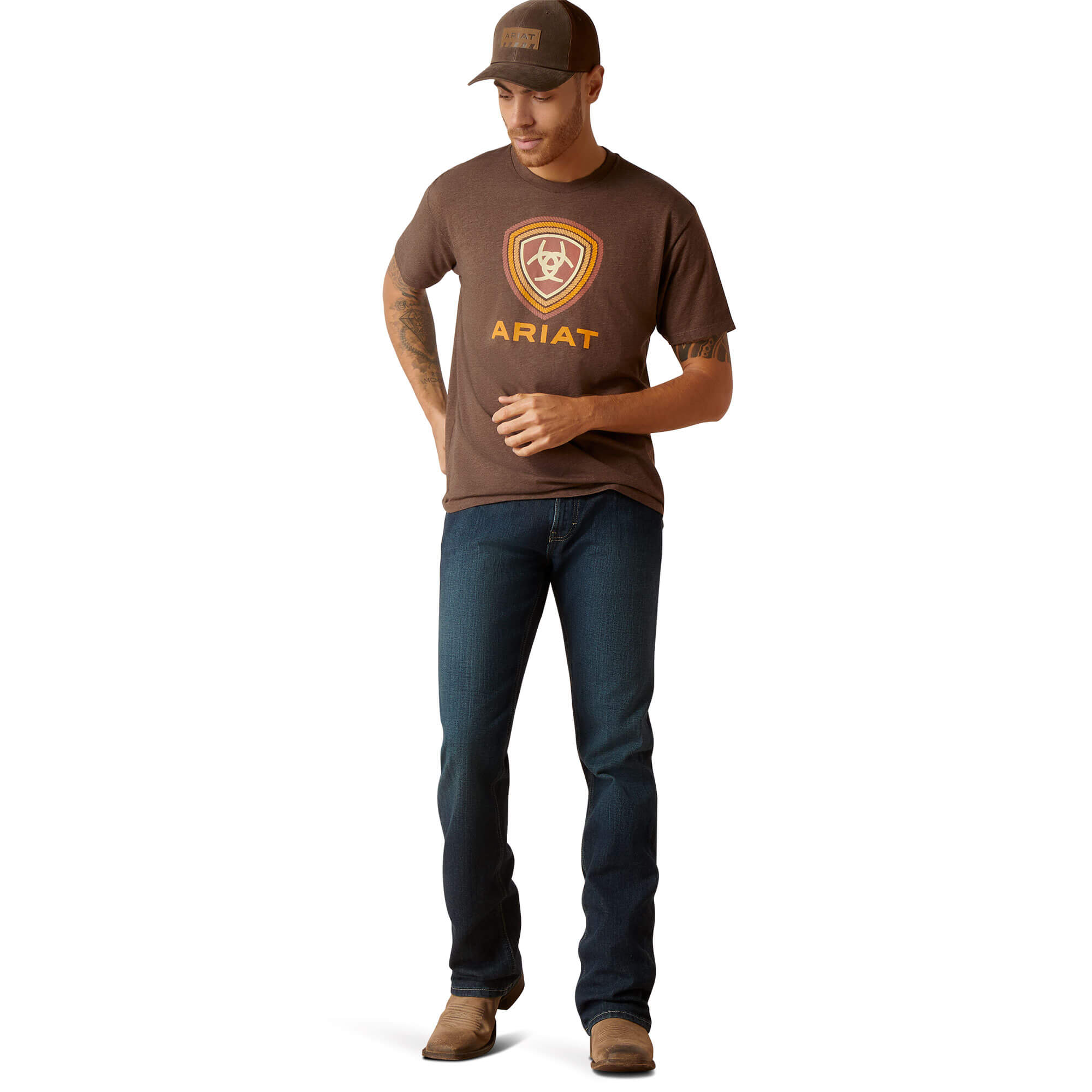 Ariat Brown Heather Rope Lockup T-Shirt