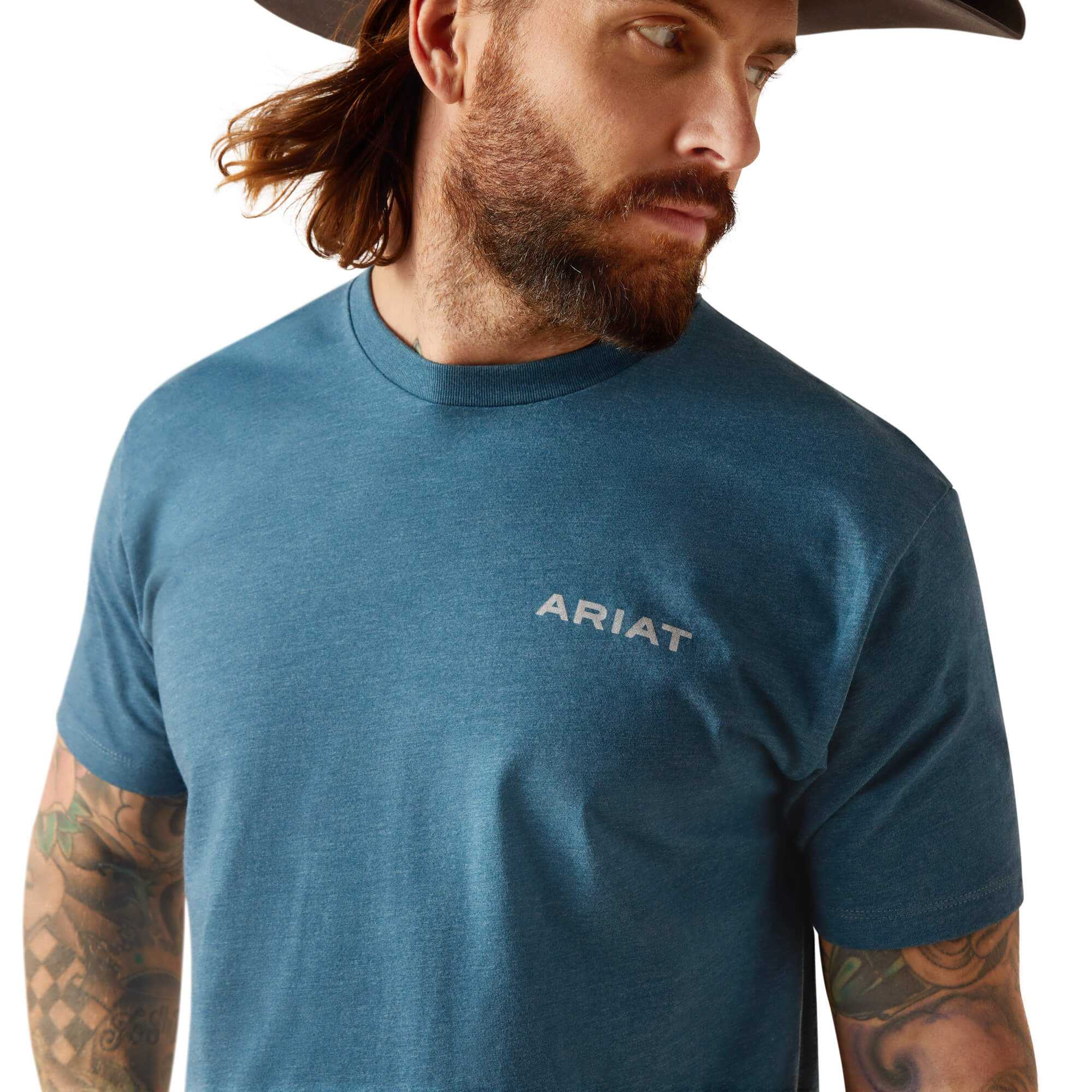 Ariat Steel Blue Heather Western Wire T-Shirt