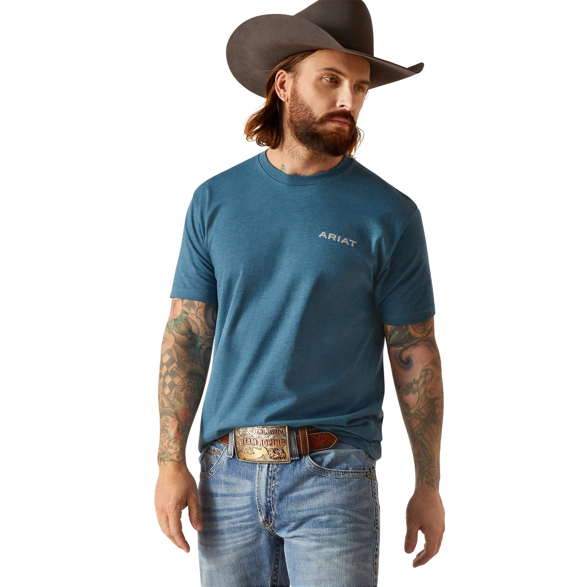 Ariat Steel Blue Heather Western Wire T-Shirt