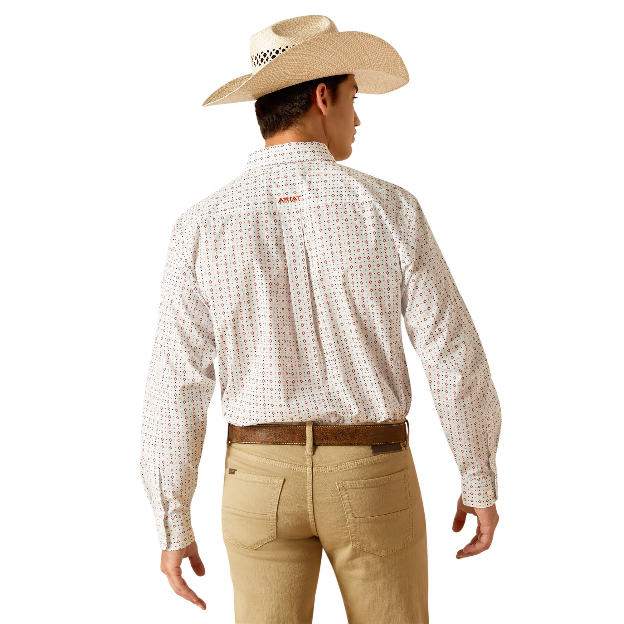 Ariat White Kade Classic Fit Long Sleeve Shirt