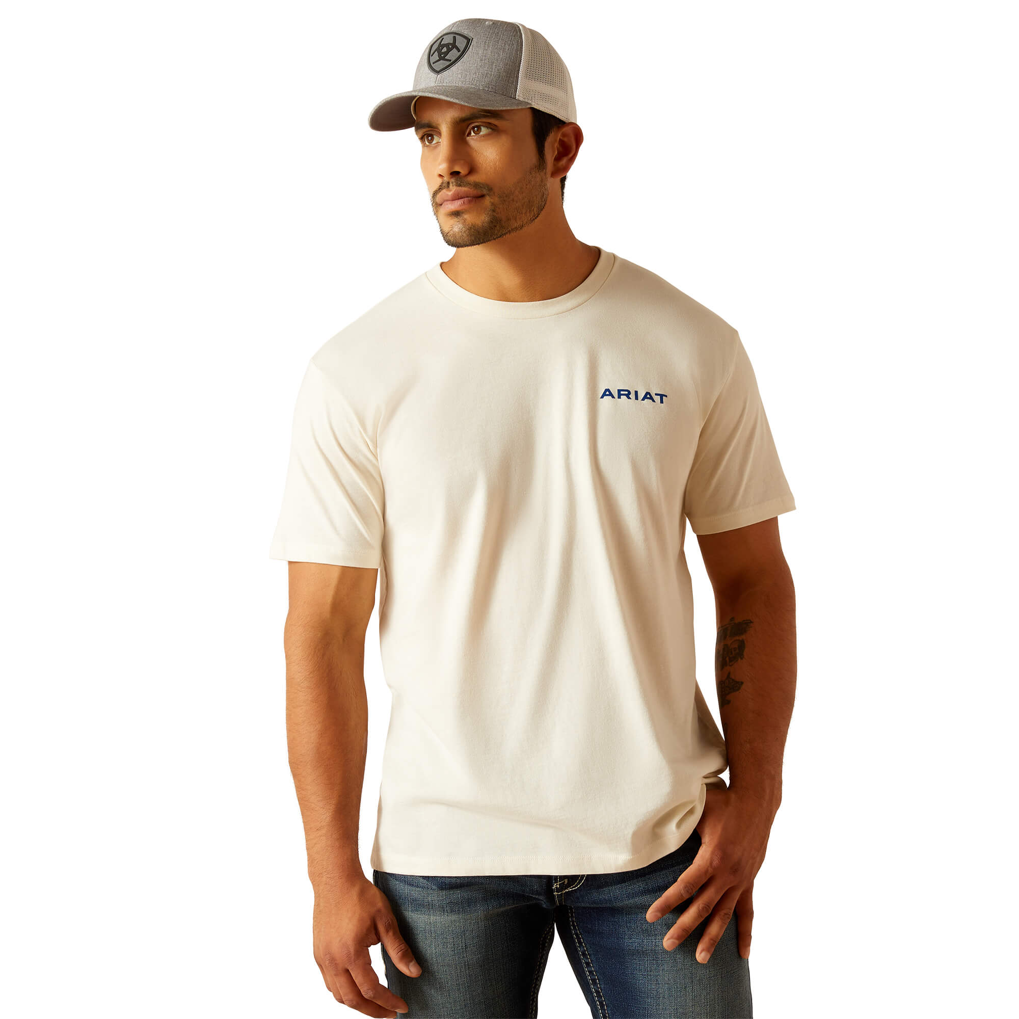 Ariat Off White Shield Logo T-Shirt