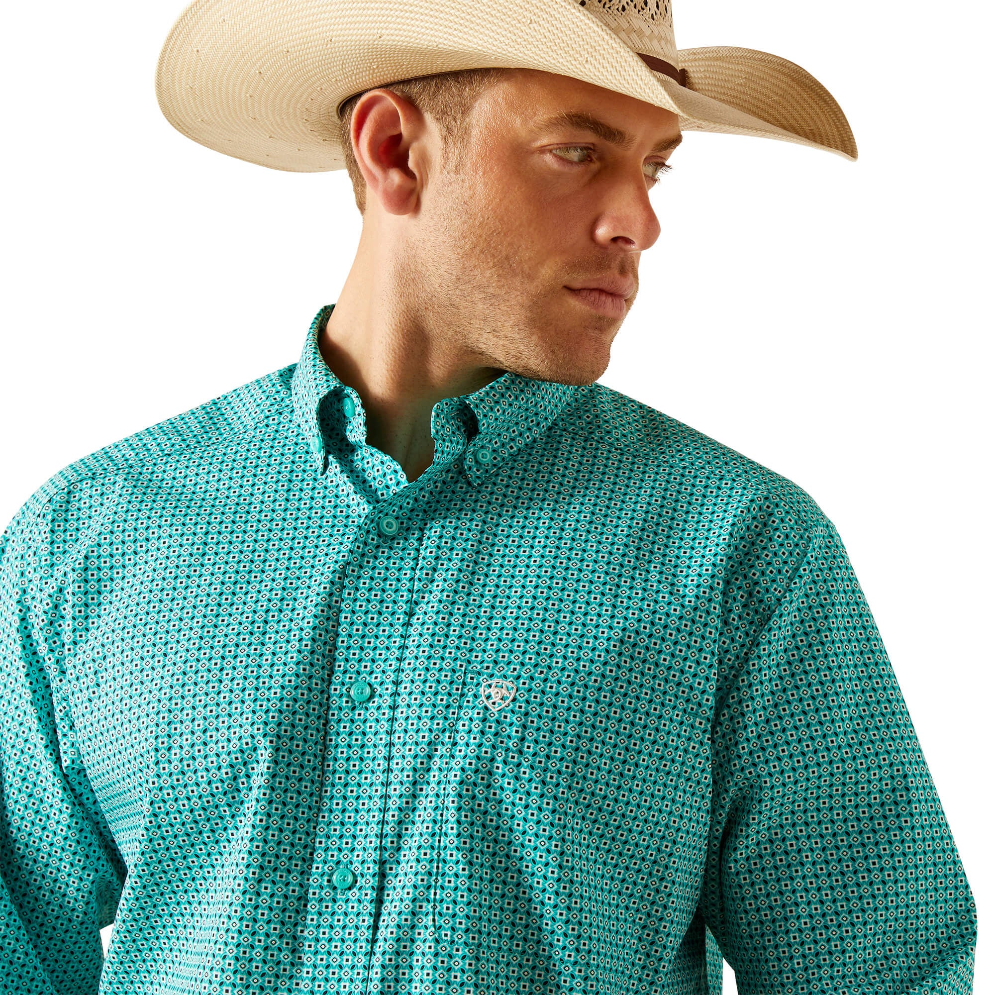 Ariat Turquoise Jaylin Classic Fit Long Sleeve Shirt