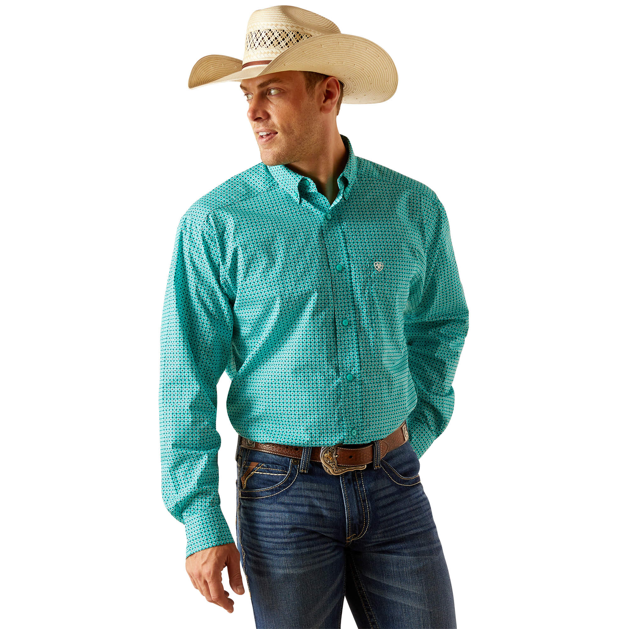 Ariat Turquoise Jaylin Classic Fit Long Sleeve Shirt