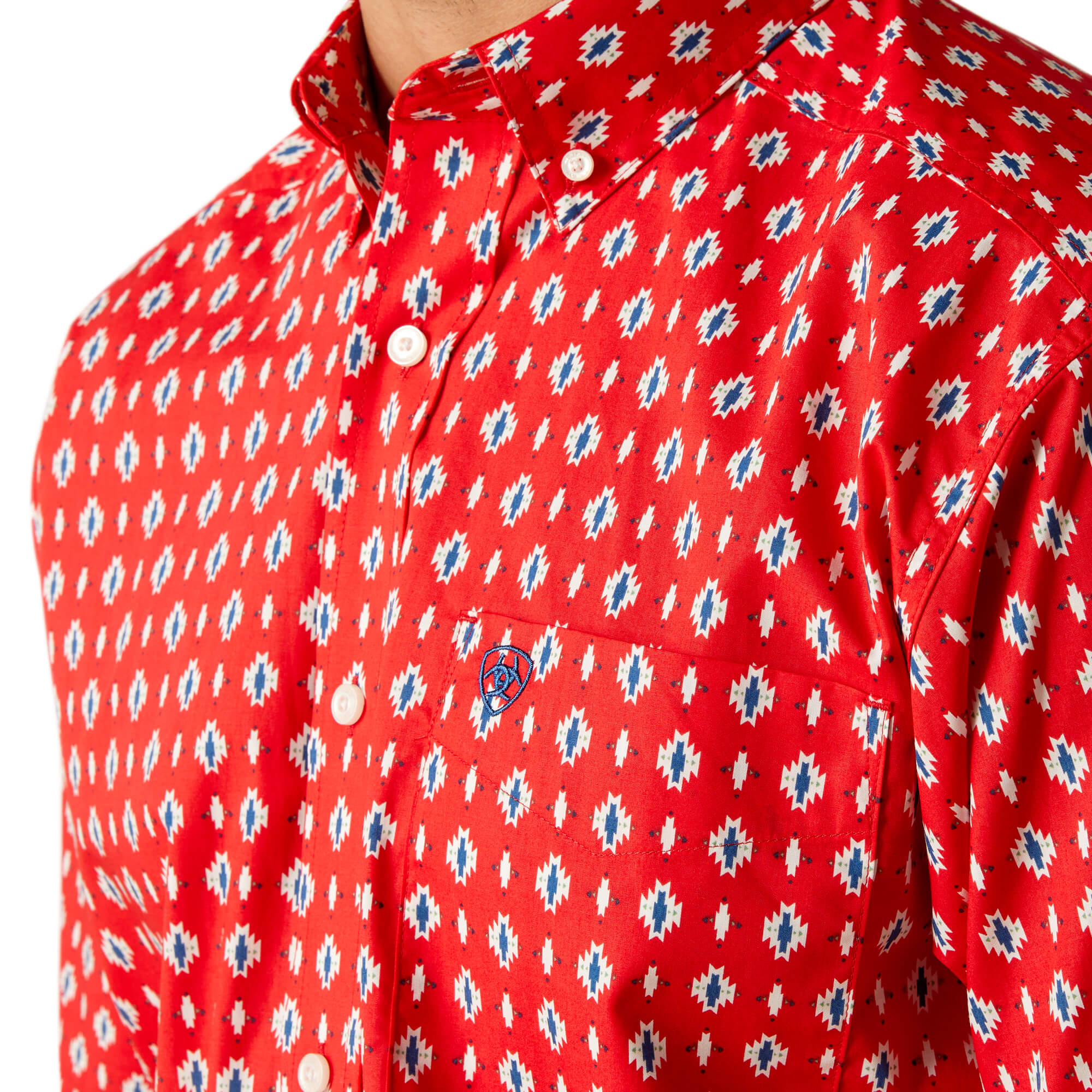 Ariat Beacon Red Decker Classic Short Sleeve Shirt