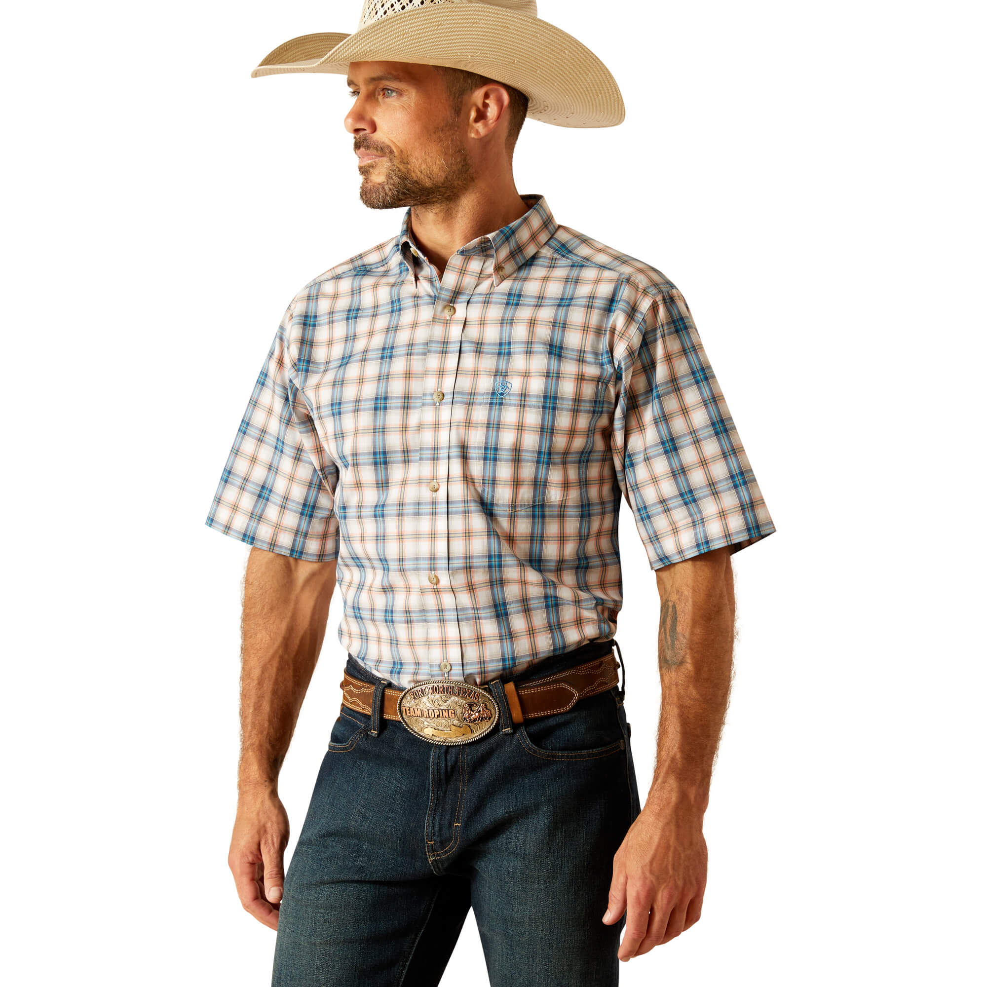 Ariat Blue Pro Rowdy Classic Short Sleeve Shirt