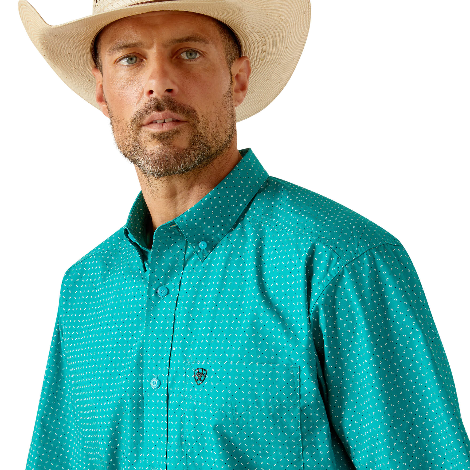 Ariat Turquoise Judd Classic Short Sleeve Shirt