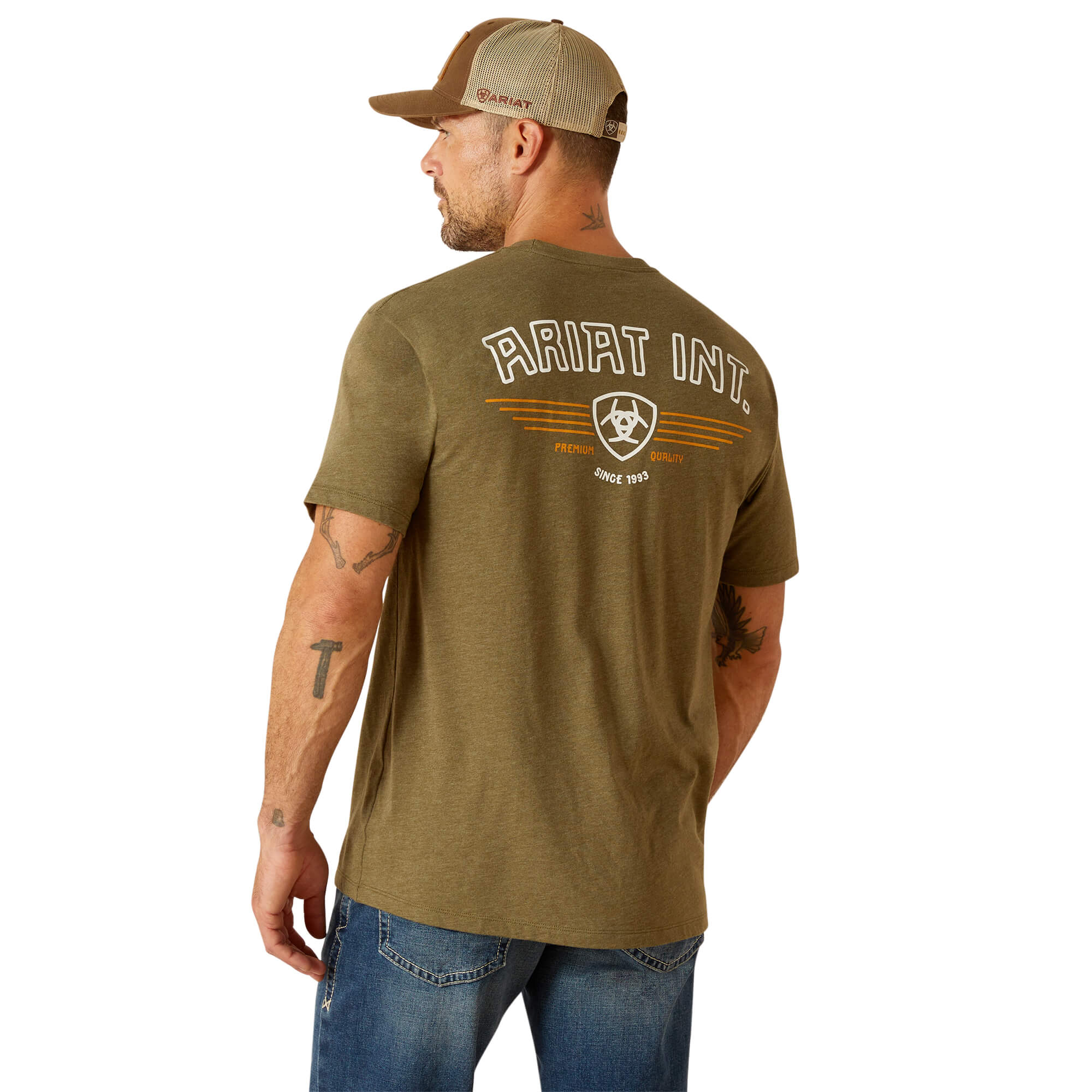 Ariat Military Heather Outline Wing T-Shirt