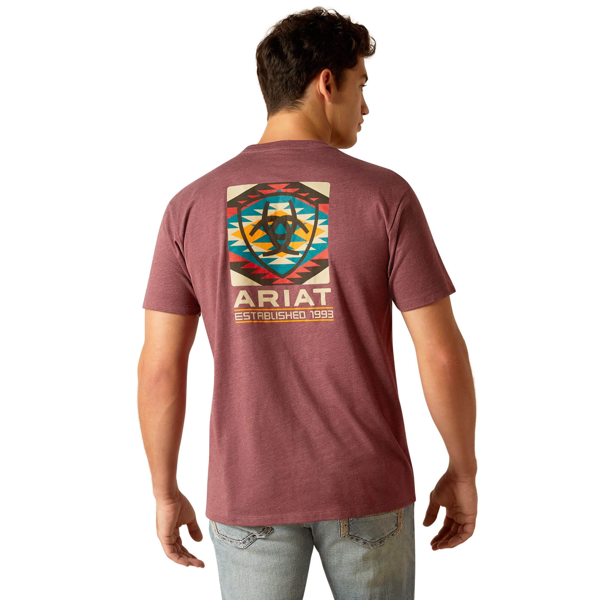 Ariat Burgundy Heather Serape Fill T-Shirt