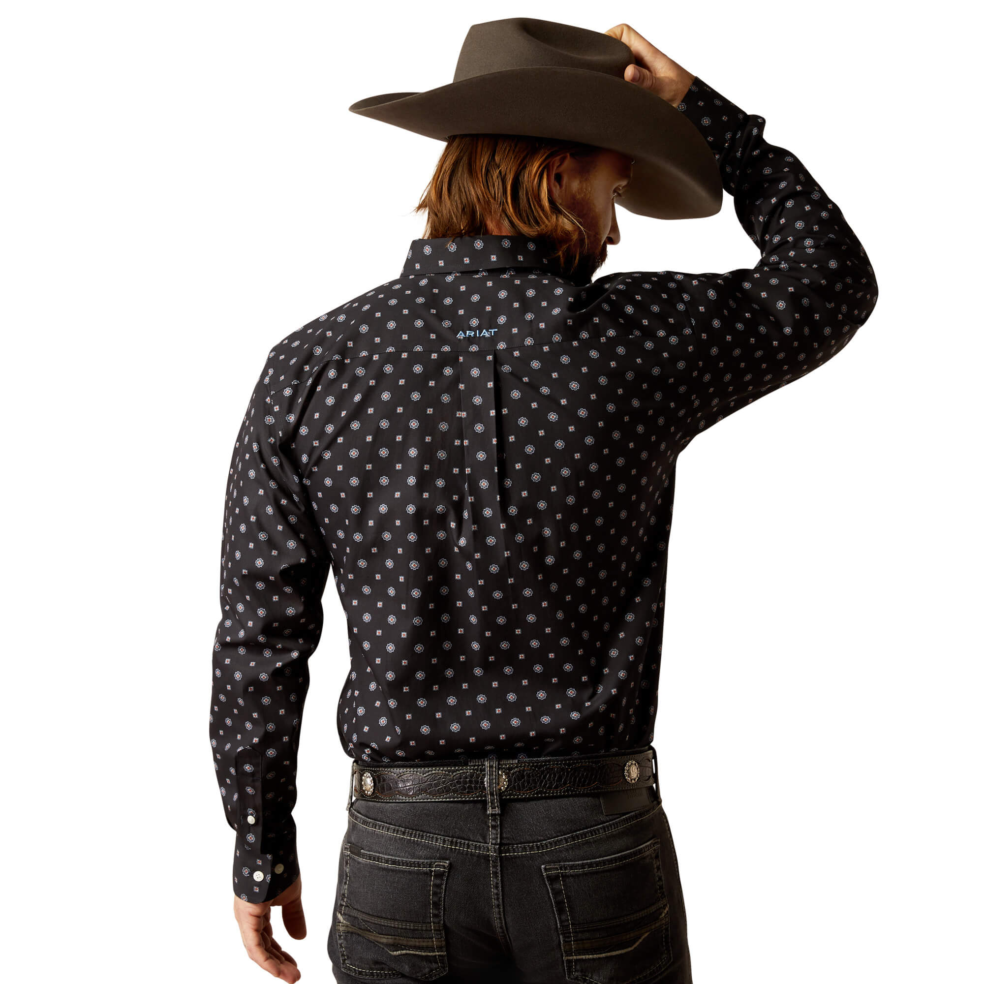 Ariat Wrinkle Free Lenox Black Fitted Long Sleeve Shirt