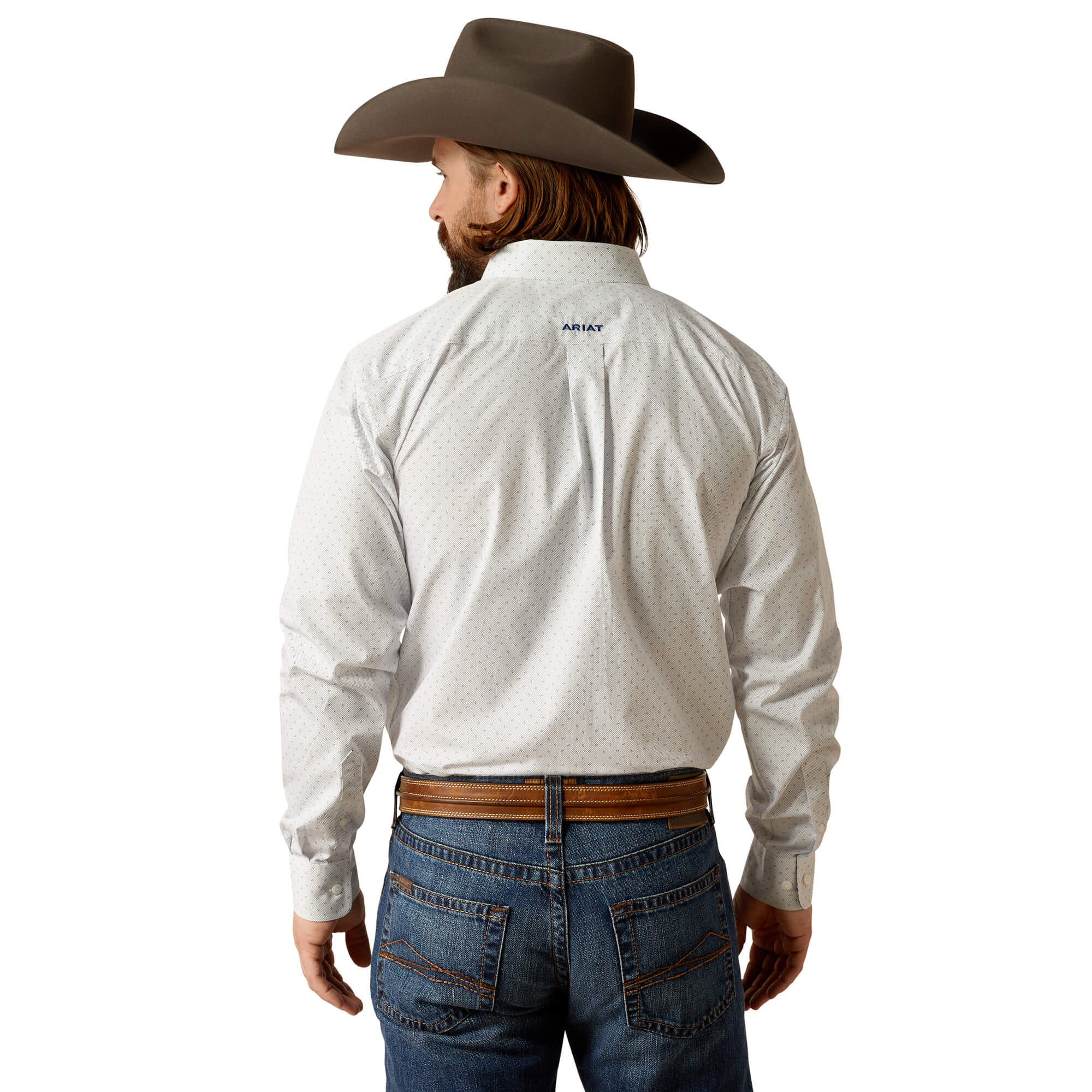 Ariat Wrinkle Free Lefty Grey Fitted Long Sleeve Shirt