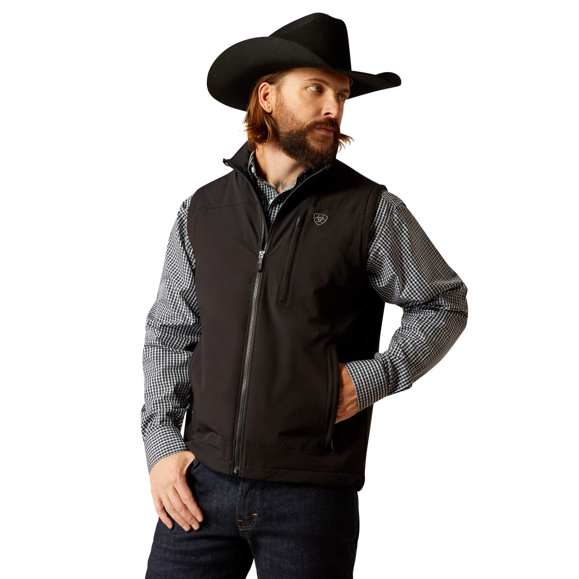 Ariat Black Pioneer Stretchshell Vest