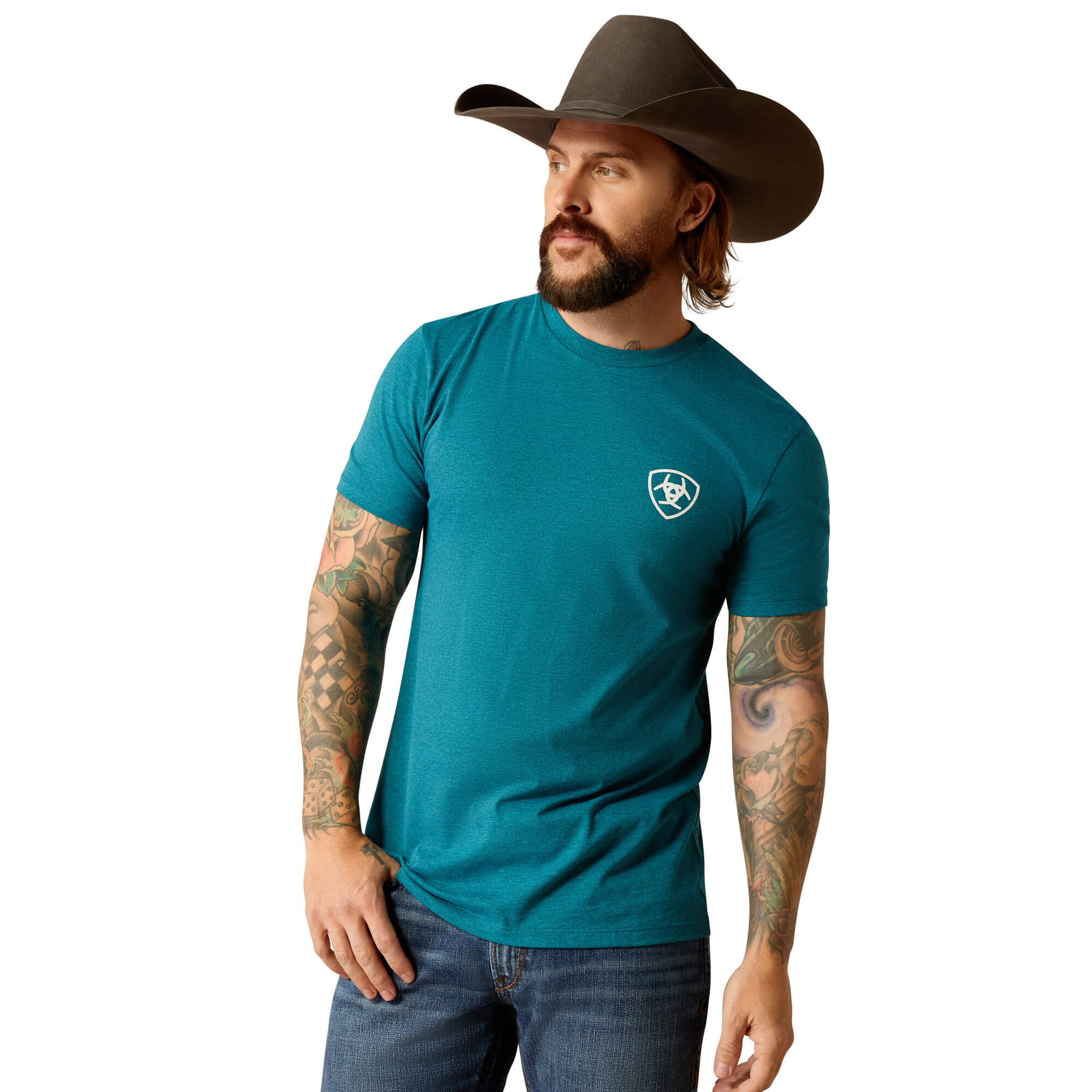 Ariat Cyan Black Heather Stacks T-Shirt