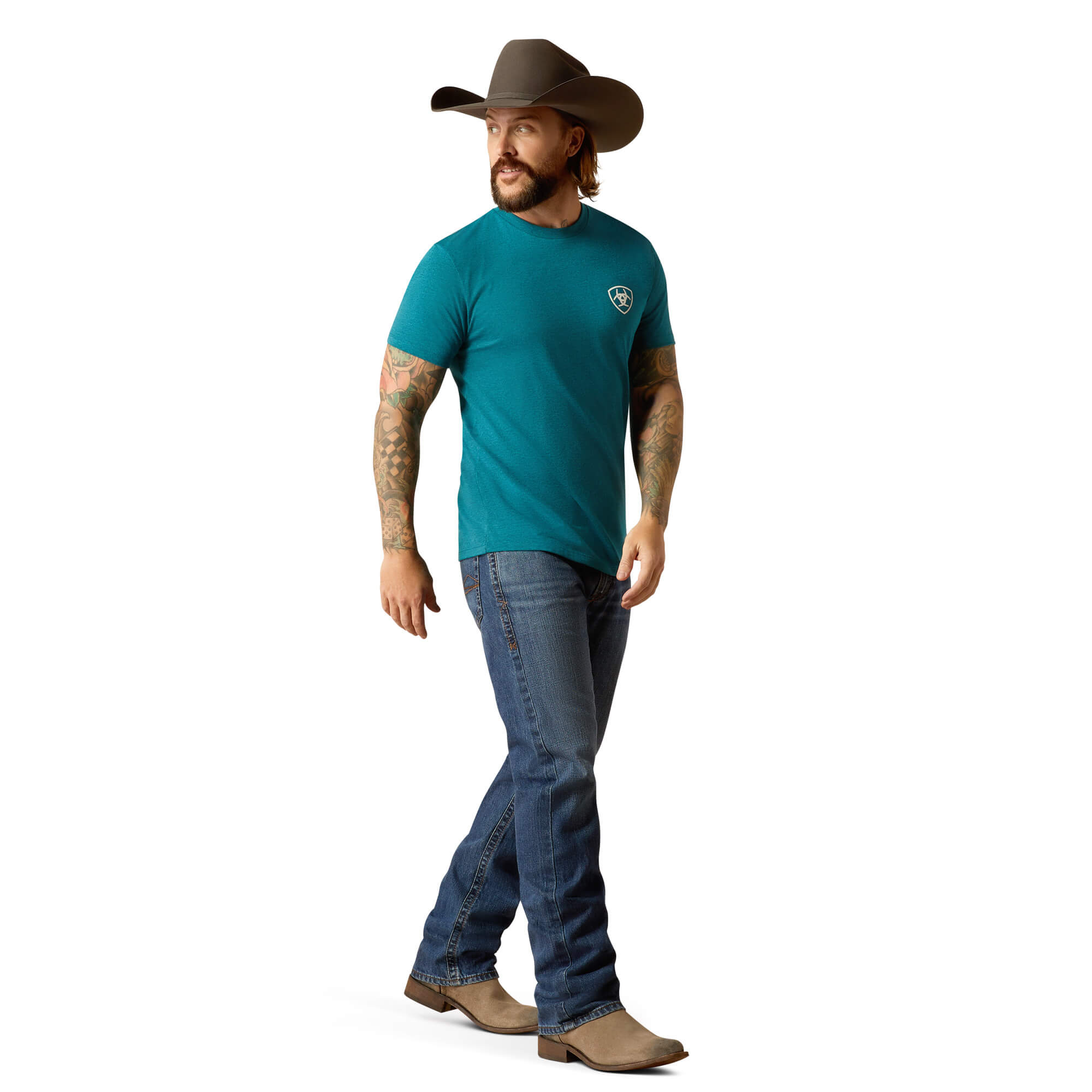 Ariat Cyan Black Heather Stacks T-Shirt