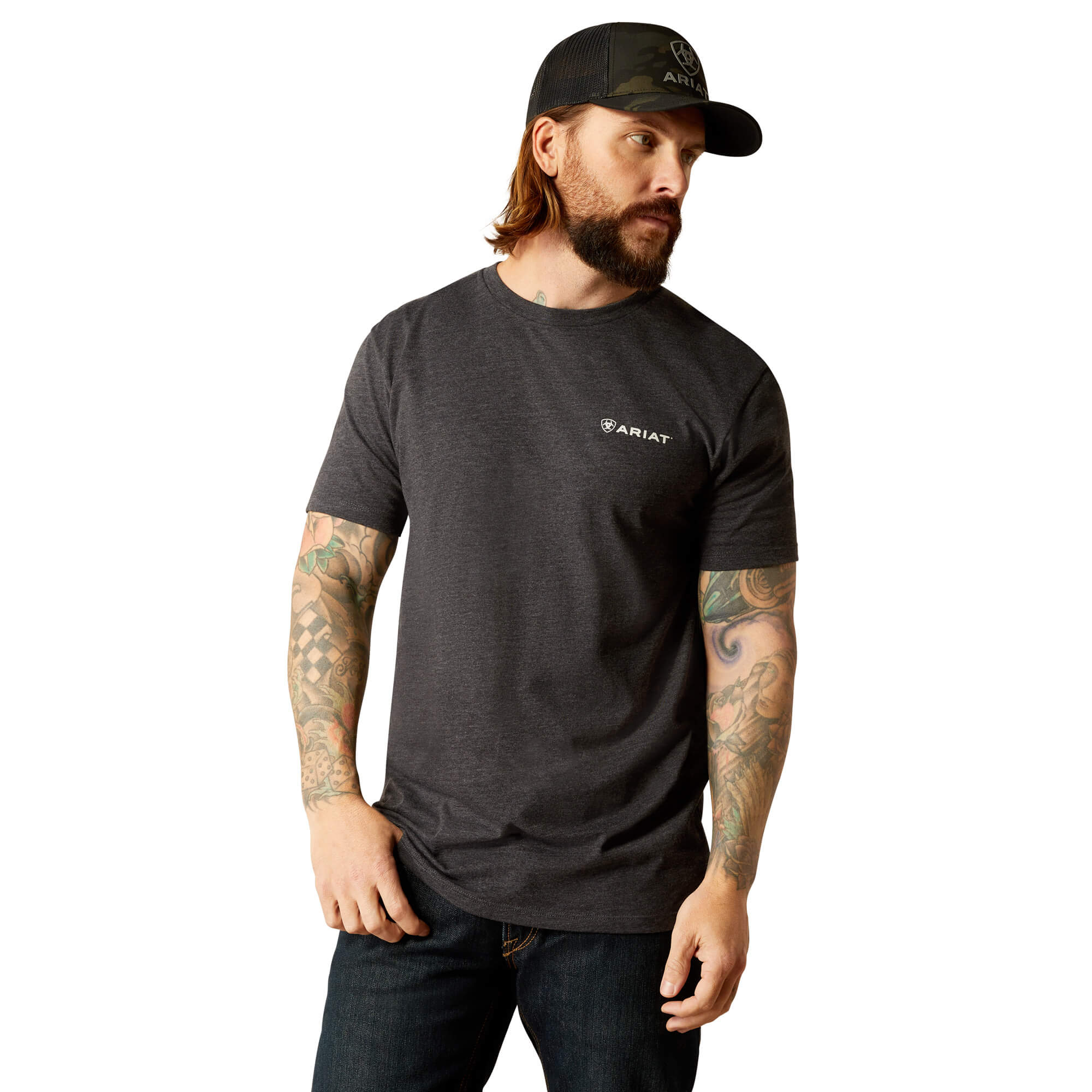 Ariat Charcoal Heather Original Lines T-Shirt