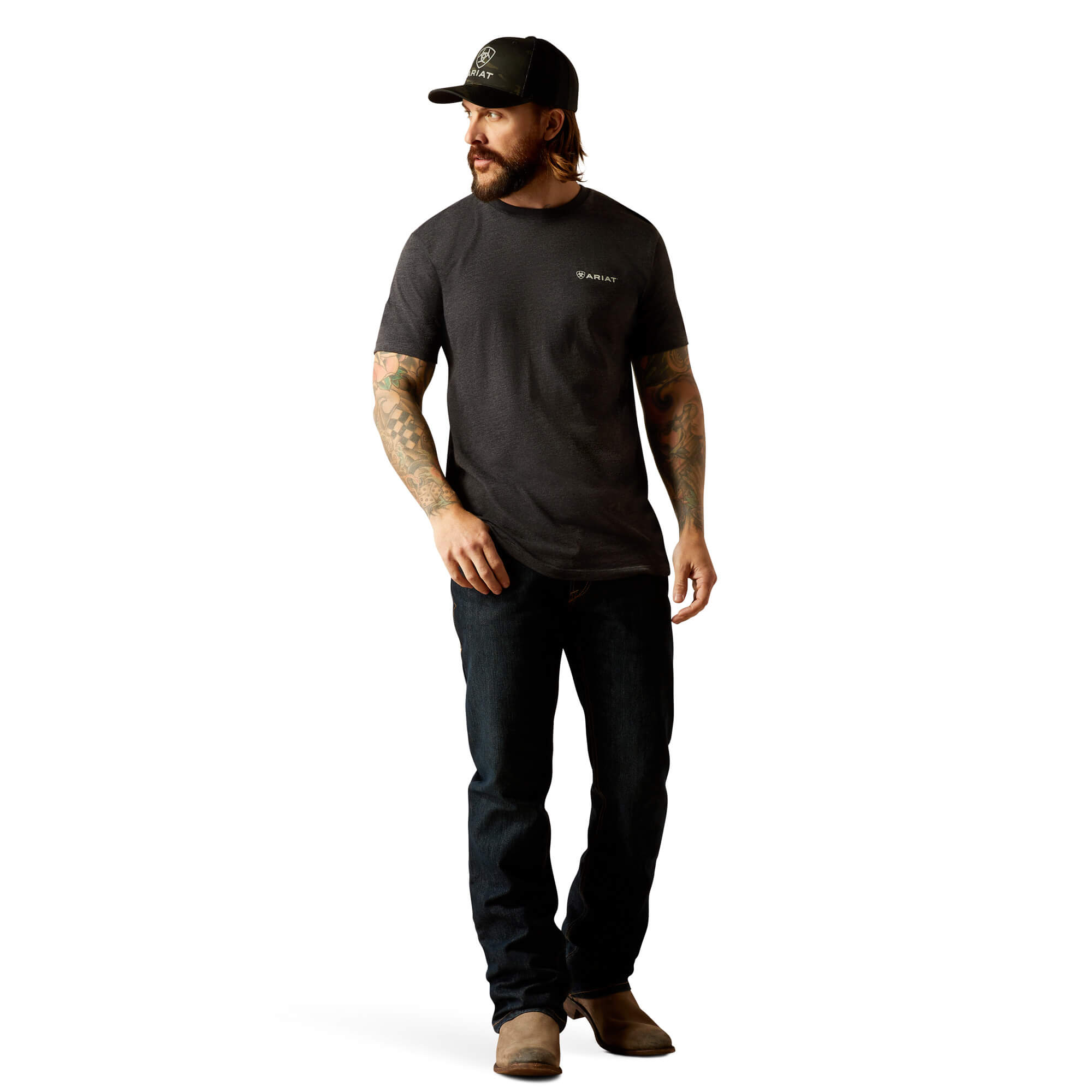 Ariat Charcoal Heather Original Lines T-Shirt