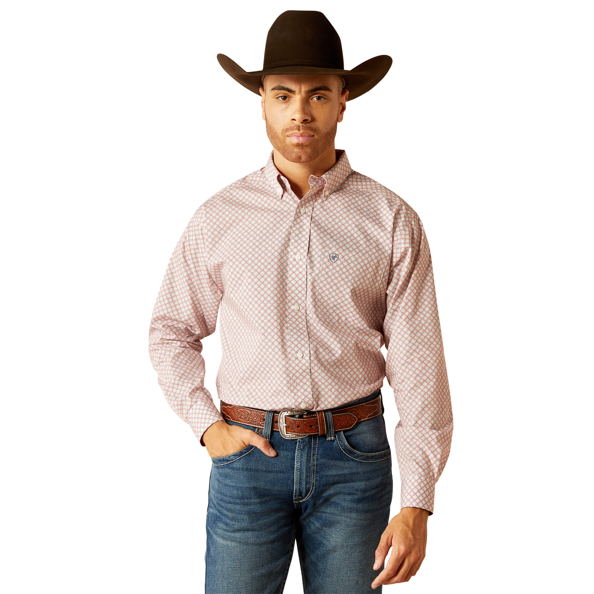 Ariat Wrinkle Free Light Blue Larson Classic Fit Long Sleeve Shirt